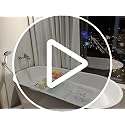 Expandable Bathtub Caddy Tray with Tablet Holder, Stainless Steel