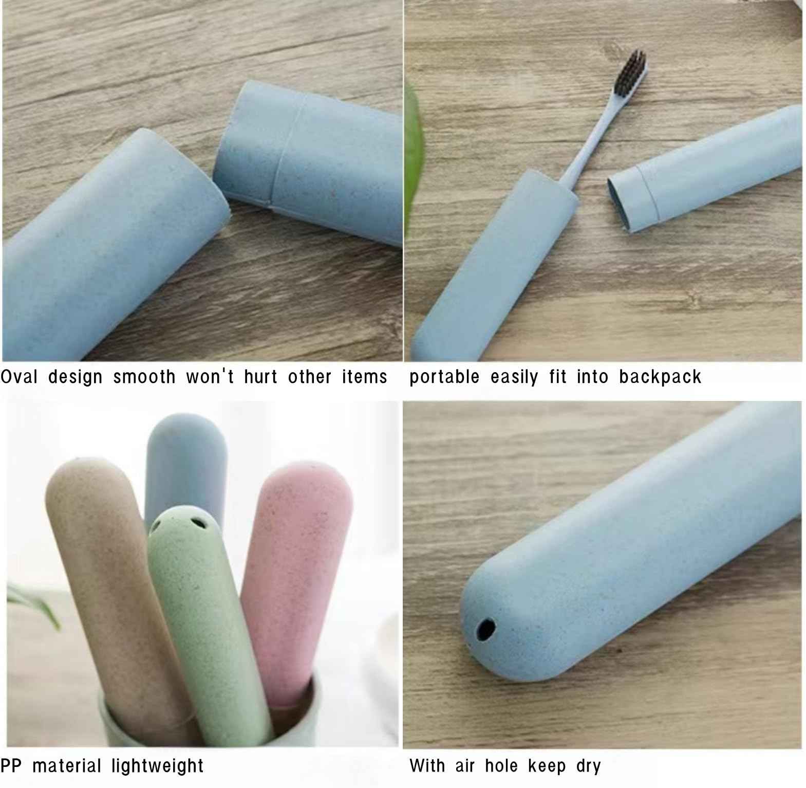 Xxshcdz 3Pcs Travel Soap Case and 3Pcs Toothbrush Travel Case Set,Leakproof Soap Dish with Lid Portable Toothbrush Holder for Traveling, Camping, Bathroom- Waterproof Drawstring Bag for Boot Backpack