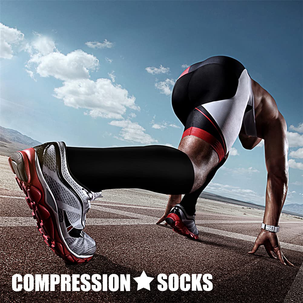 CHARMKING Compression Socks for Women & Men Circulation (3 Pairs) 15-20 mmHg is Best Athletic for Running, Flight Travel, Support, Cycling, Pregnant - Boost Performance, Durability (S/M, Multi 02)