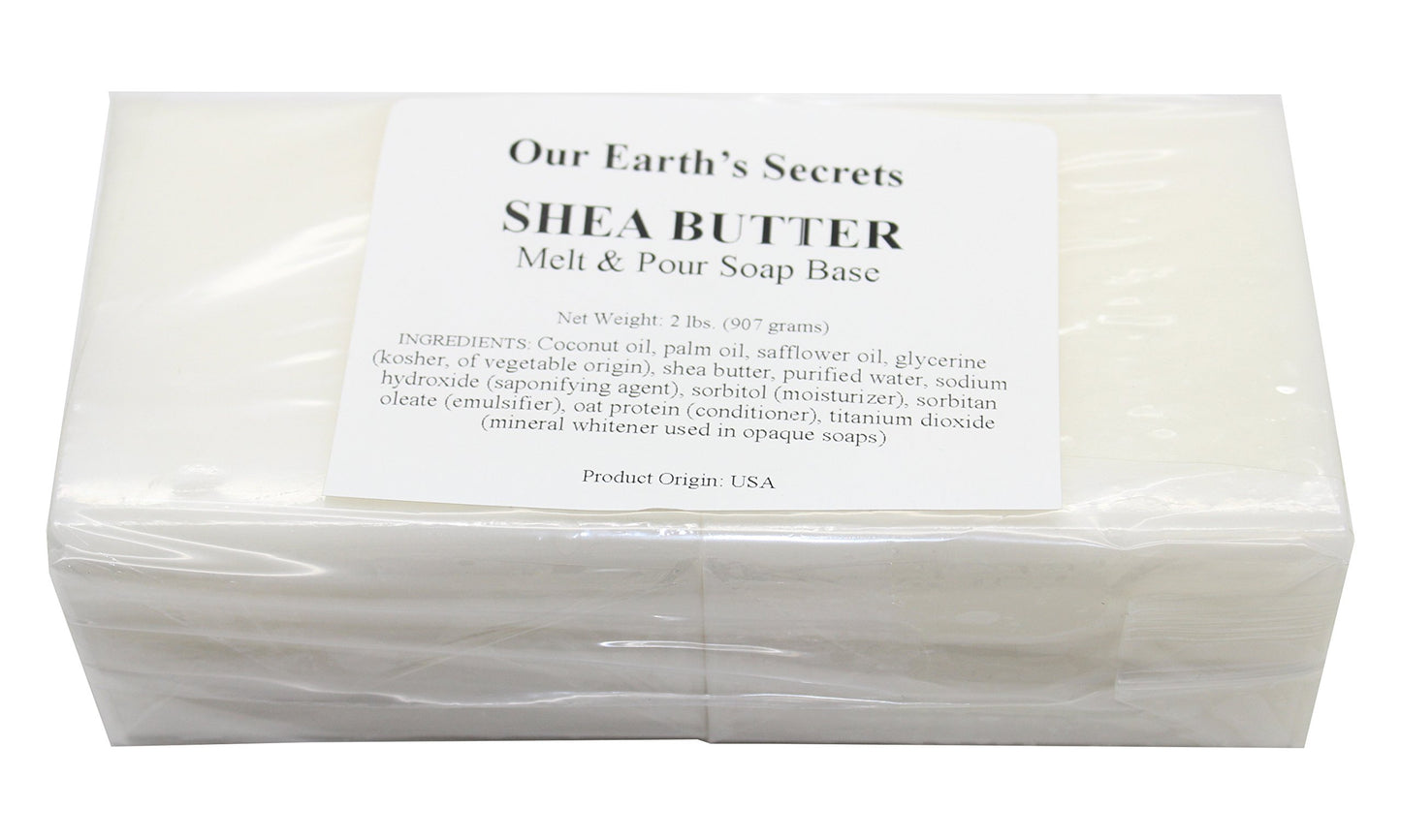 Shea Butter - 2 Pound Melt and Pour Soap Base - Our Earth's Secrets