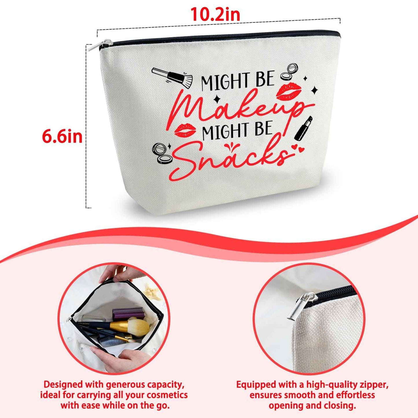 Yoxiumi Hottest Christmas Gifts 2025 Early Christmas Gift Ideas College Stocking Stuffers Funny Stocking Stuffers for Adults Snack Bag Snack Pouch Cosmetic Bag for Women Travel Toiletry Bags