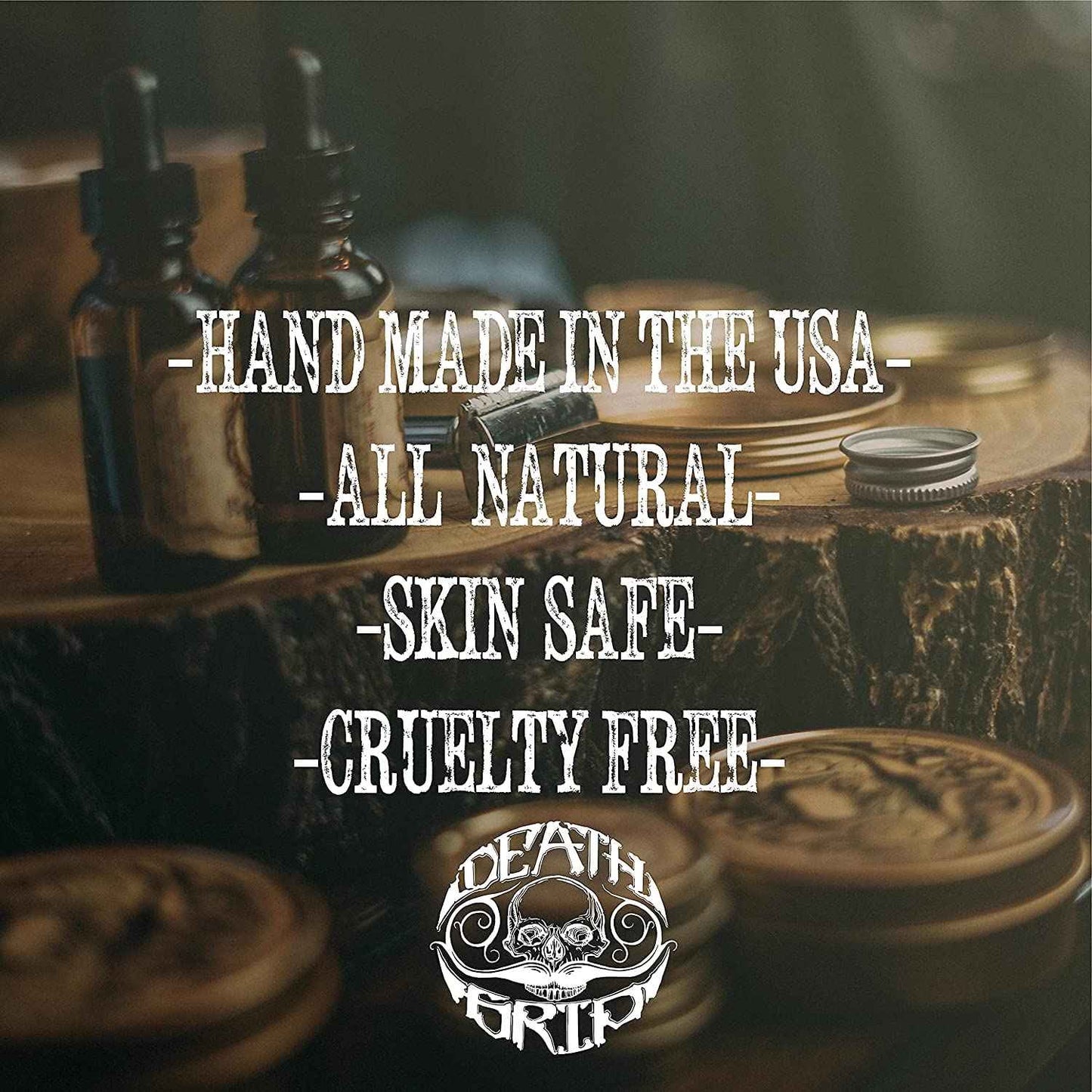 THE VINTAGE GROOMING CO. Bone Crusher Extra Strong Extra Firm Mustache Wax, Night Fury Wax Remover Oil, and Comb Set