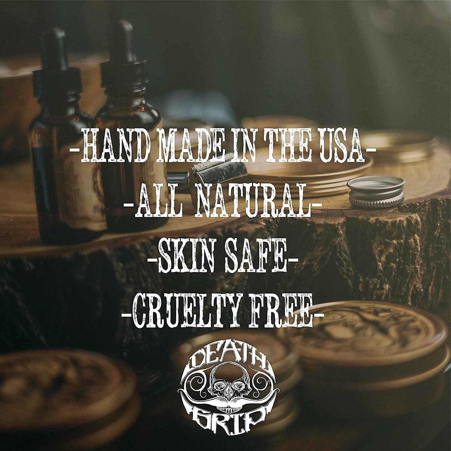 THE VINTAGE GROOMING CO. Bone Crusher Extra Strong Extra Firm Mustache Wax, Night Fury Wax Remover Oil, and Comb Set