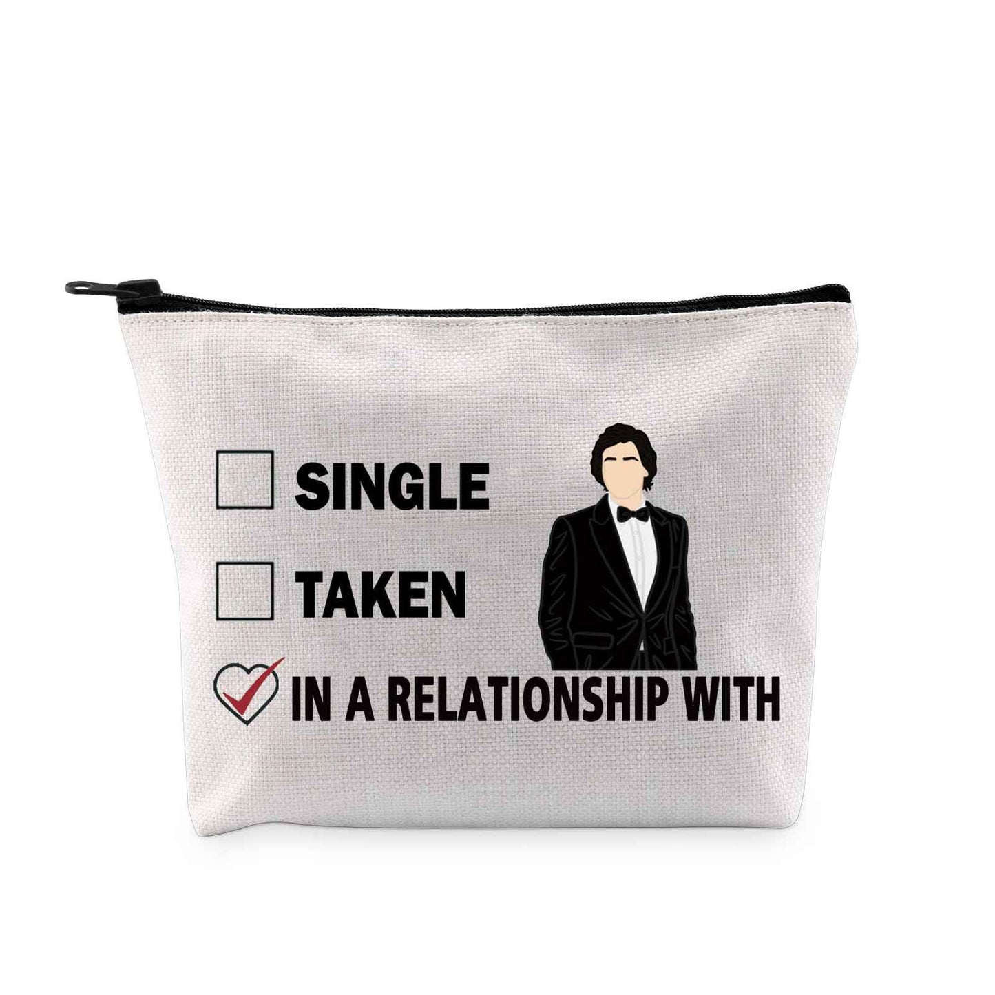 G2TUP A D inspired Gift Dating A D Makeup Bag A D Fan Cosmetic Bag A Merch Zipper Travel Bag (Dating A White Bag)