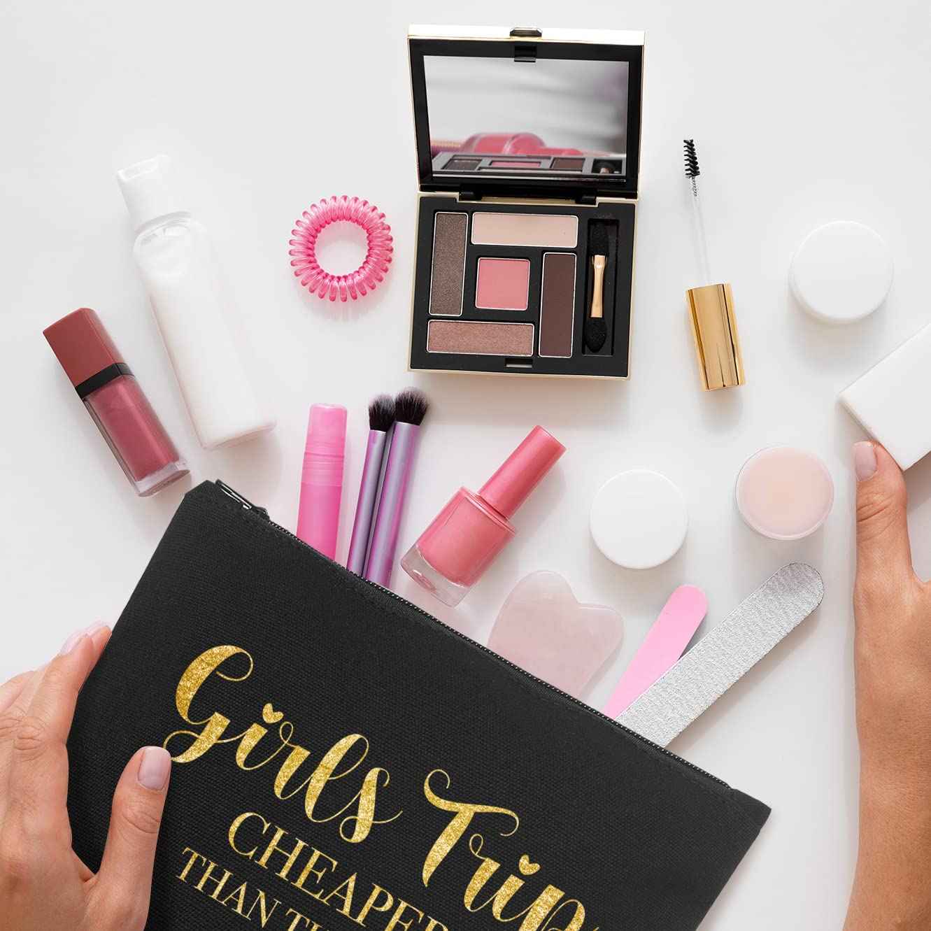 Weekender Bag Bachelorette Party Makeup Bag Girls Trip Gifts Favors Friendship Gifts for Women Friends Sister Besties Birthday Bridal Shower Wedding Engagement Party - Girls' Trip Cheaper 2024