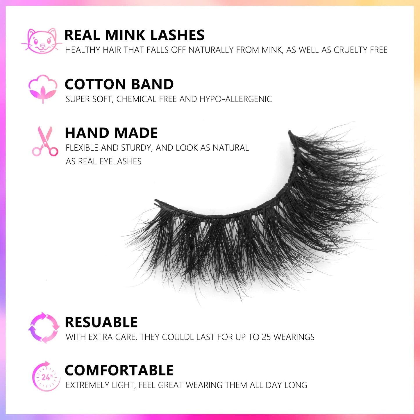 Barbiely 18MM Mink Eyelashes, 3 Pairs Cat Eyes Lashes, 3D Lashes Mink,Siberian Mink Fur False Eyelashes, Dramatic Round Look, 100% Handmade & Cruelty-Free Fluffy Volume Wispy Lashes(DREAM)