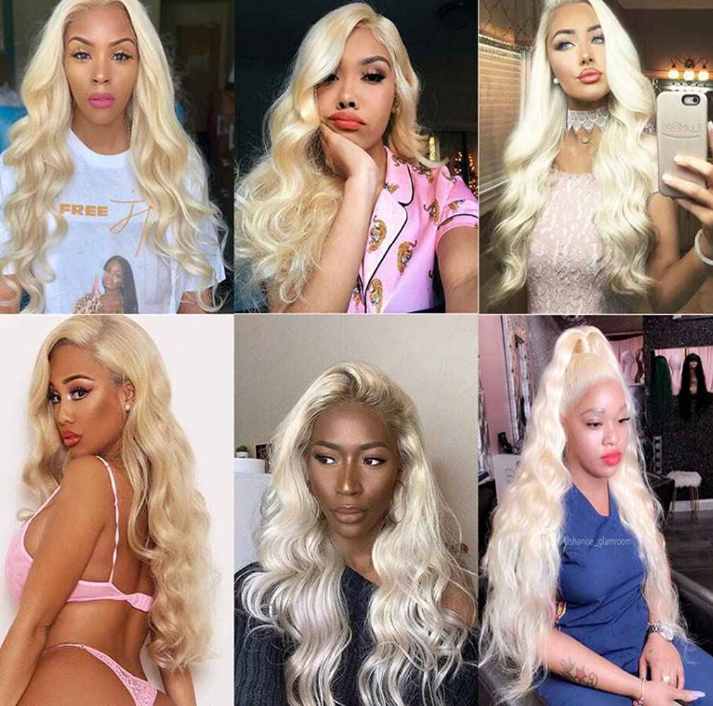 #613 Blonde Bundles Human Hair Body Wave Bundles 18 18 18 Inch Honey Blonde Body Wave Bundle Human Hair Extensions Unproceesed Virgin Hair 100 Gram Per Bundle 3 Bundle