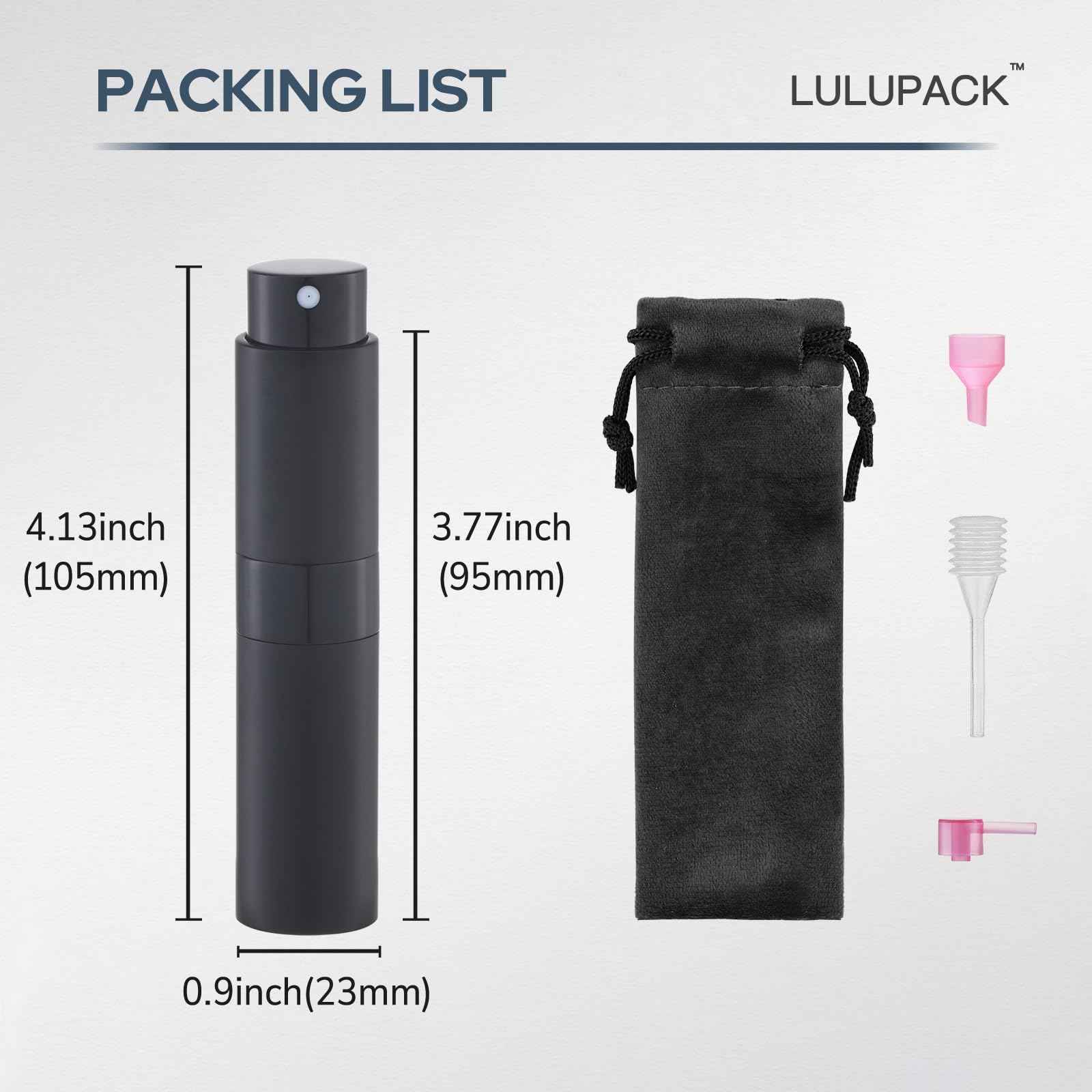 Lulupack Travel Perfume Bottle Refillable - Cologne Spray Atomizer Mini - Small Travel Size Empty Sprayer for Refill Sample Container - Portable Fragrance Decant Dispenser for Women Men 8ml 6PCS Brown