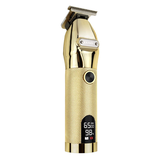 Cordless Outlining Trimmer Professional T Liners Clippers for Men T-Blade Close Cutting Beard Mustache Trimmers Hair Cuttings Kit, LCD Display Zero Gapped Detail Barber (Gold)