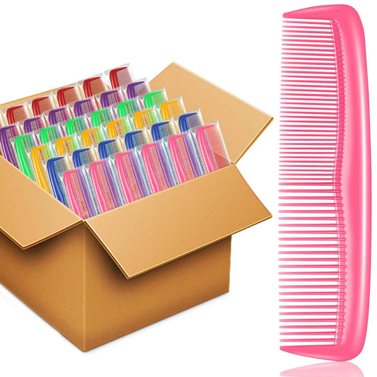 NICEMOVIC 120 Packs Hair Comb Bulk Set, Pocket Travel Hair Combs for Women and Men, Colorful Coarse and Fine Tooth Comb, Individually Wrapped Bulk Comb for Homeless Hotel Shelter Nursing Home Charity