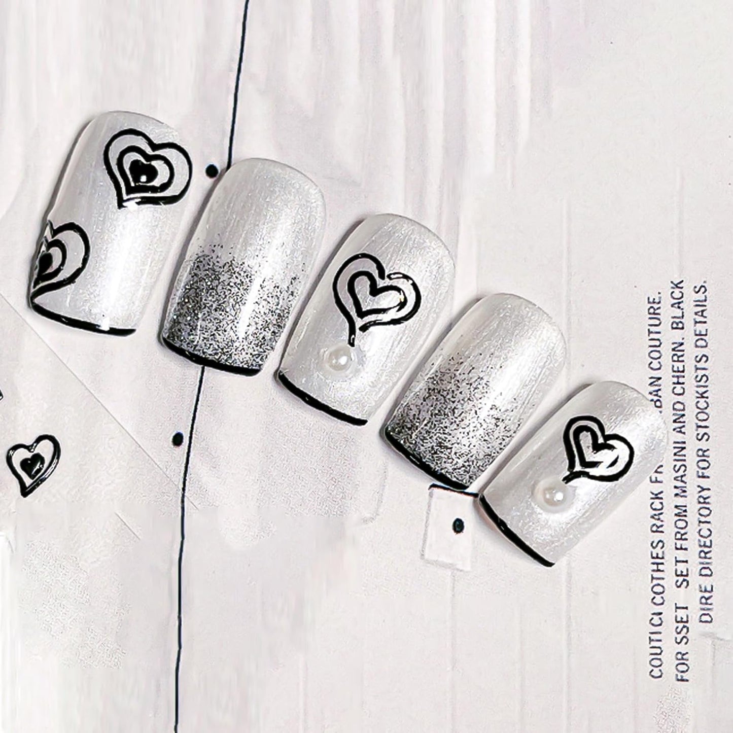 4 Styles Nail Art Stickers Relief Sculpture 5D Nail Decals for Nail Art, Scrawl Heart,Star,Wave Pattern,Cow Pattern,Rattanattan Shape Self-Adhesive Nail Stickers for Nail Charm Decoration DIY Kit