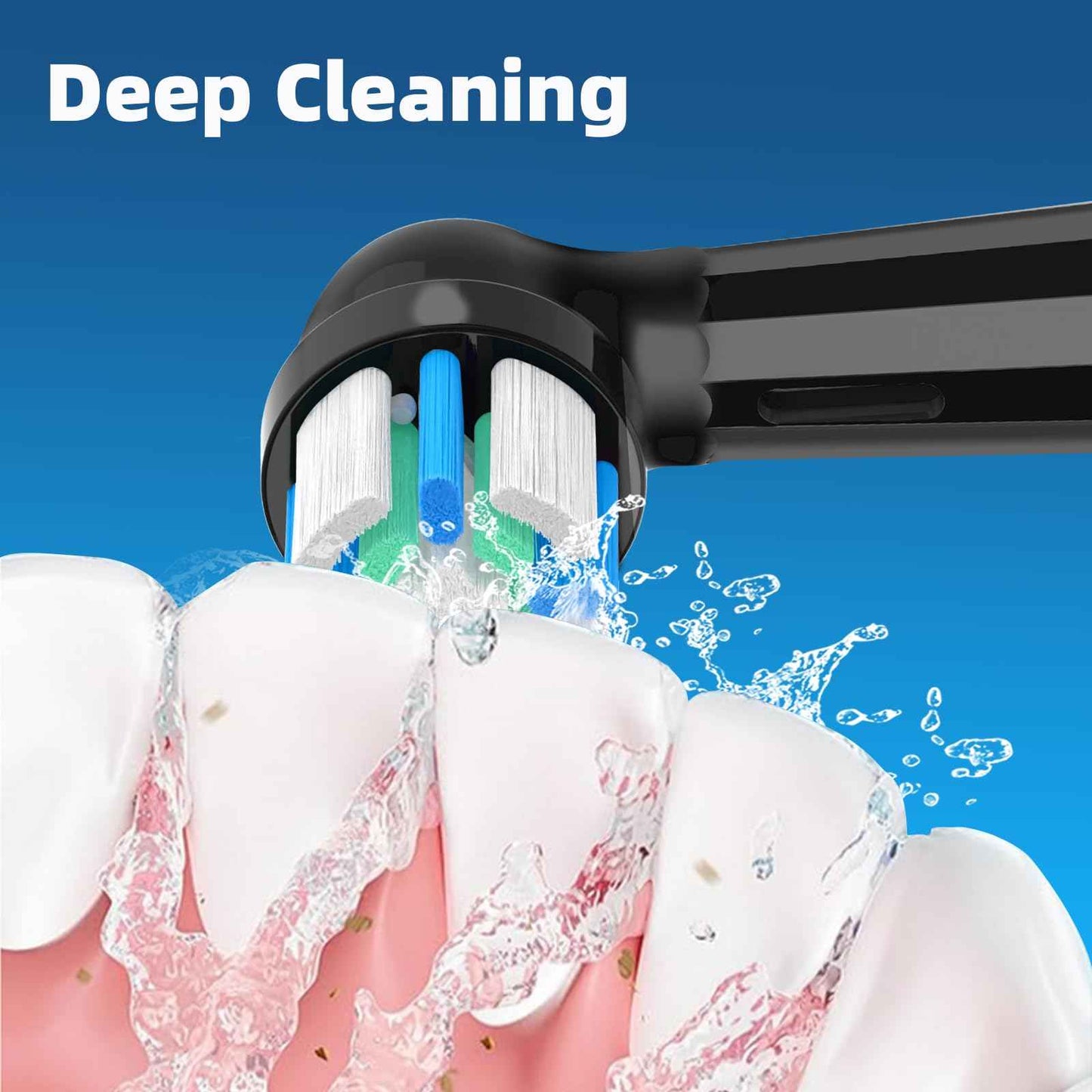 iO Replacement Heads Compatible with Oral B iO, for Oral B iO 2/3/4/5/6/7/8/9/10 Series Electric Toothbrushes, Medium Softness for Protect Teeth and Gums, 6 Black