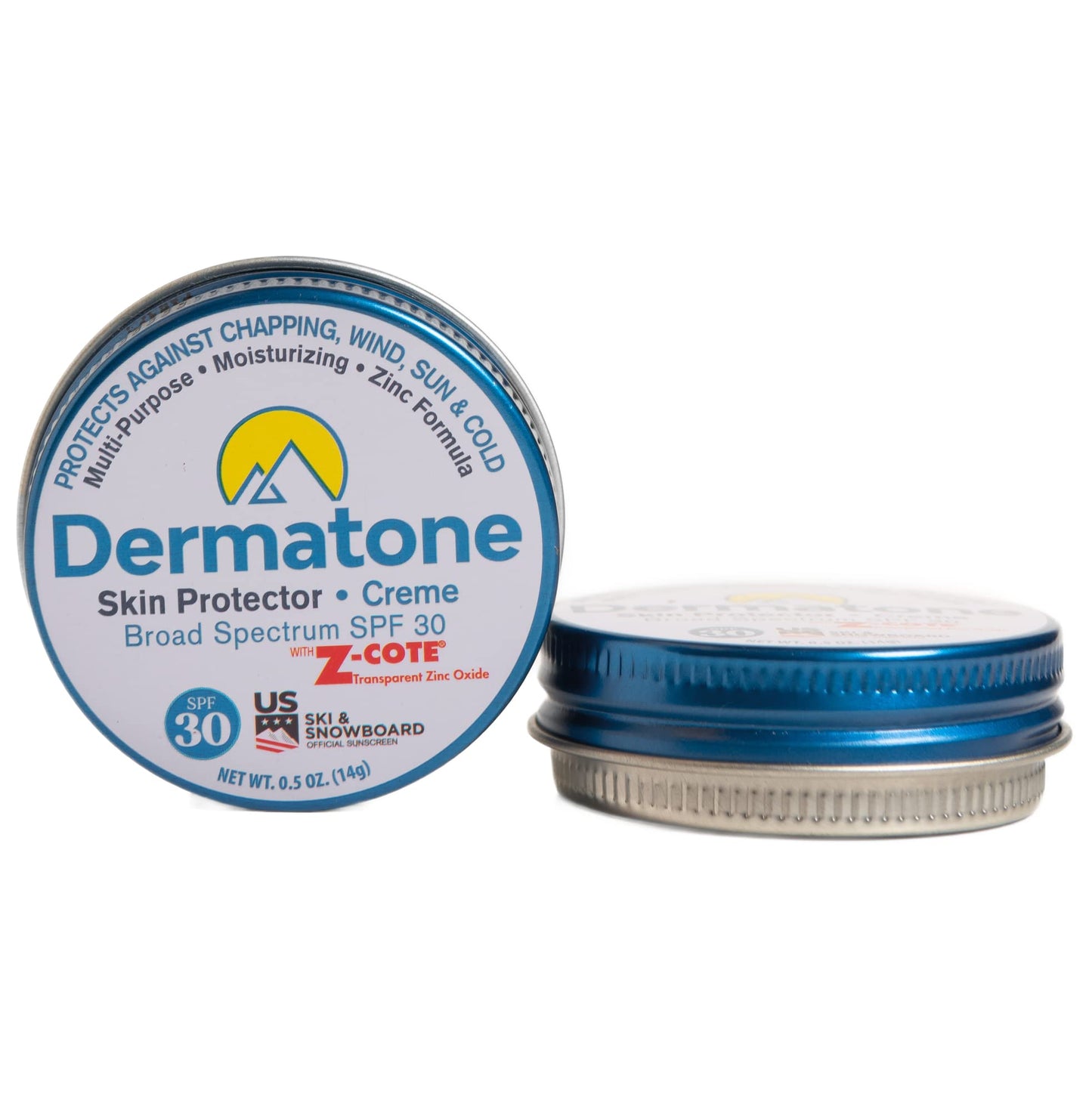 Dermatone Skin Protector w/Zinc | Skin Balm for Face & Lips | Barrier Cream for Sun, Wind & Cold | SPF 30 Zinc Sunscreen | Moisturize Heal & Repair Dry Skin, 0.5 oz