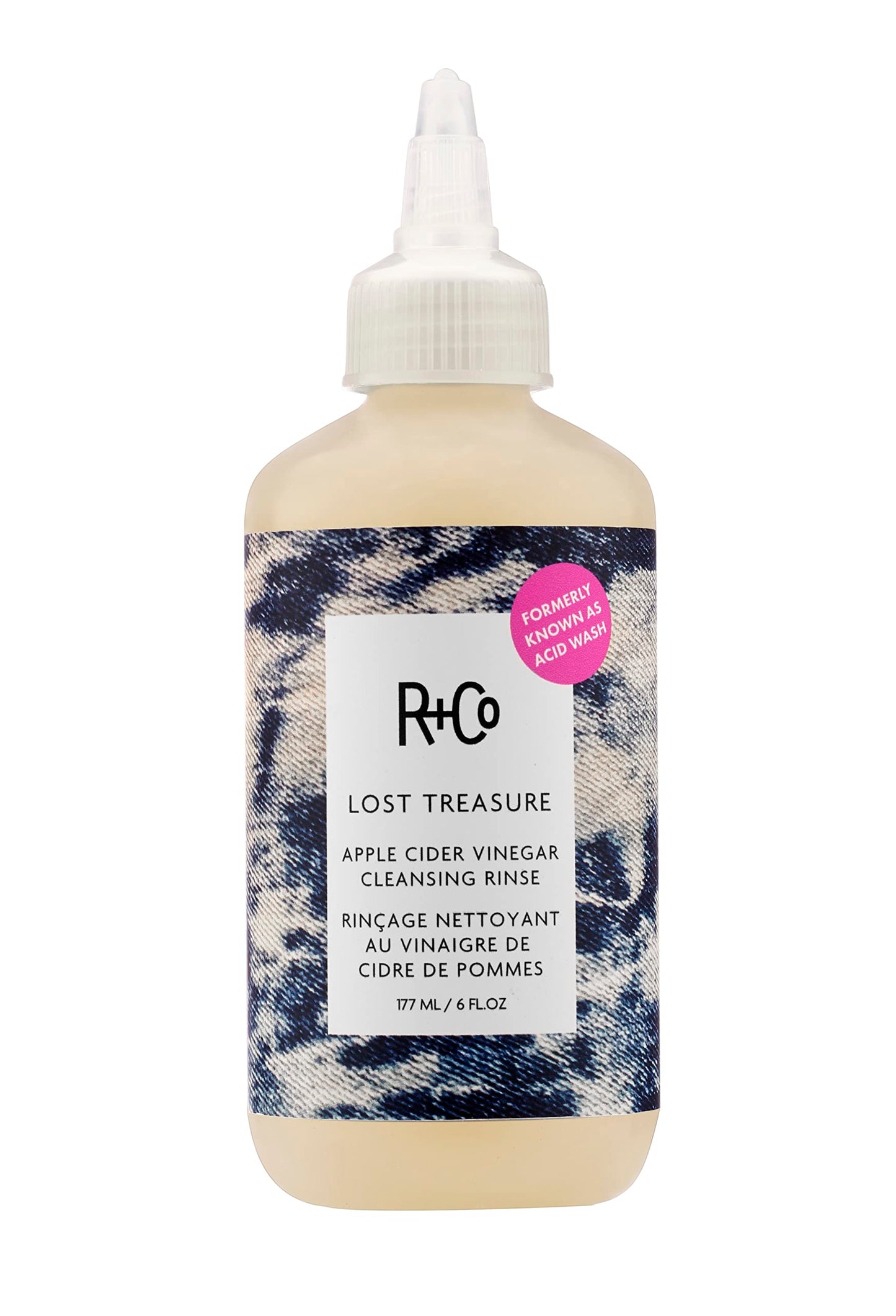 R+Co Lost Treasure Apple Cider Vinegar Cleansing Rinse | Dramatic Shine + Softens Hair + Preserves Color | Vegan + Cruelty-Free | 6 Oz