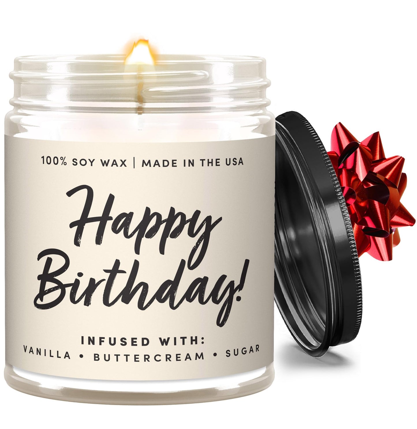 Birthday Gifts for Women, Happy Birthday Candles for Women, Best Friend Gifts for Women, Mom Birthday Gifts, Happy Birthday Gifts for Women, Birthday Gifts for Her – 9oz, Buttercream Vanilla, Soy Wax