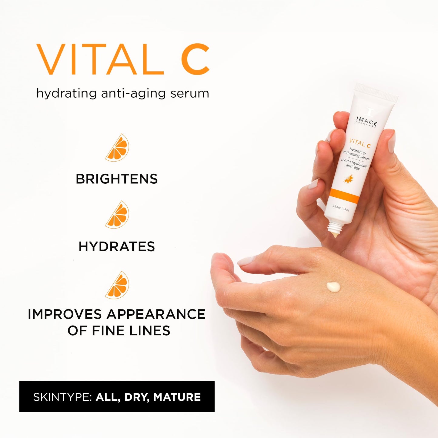 IMAGE Skincare, VITAL C Hydrating Anti-Aging Serum, Holiday Beauty Stocking Stuffer, Potent Vitamin C to Brighten, Tone and Smooth Appearance of Wrinkles, 0.5 fl oz