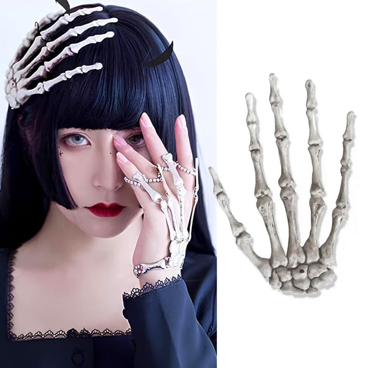 Halloween Bone Hair Clips Skeleton Hand Hairpin Horror Halloween Hair Accessories for Women Girls Ghost Bone Hair Barrettes for Cosplay Costume Day of the Dead Party Hair Decor Claw Clips 1Pcs