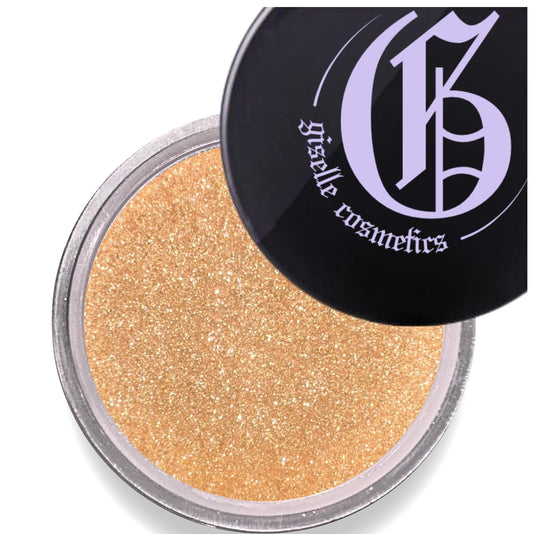 Giselle Cosmetics Golden Sands Loose Mineral Eyeshadow - Organic, Talc-Free, High Pigment Eye Shadow | Iridescent, Matte, and Glitter Eyeshadow Palette Makeup in Orange, Copper and Bronze