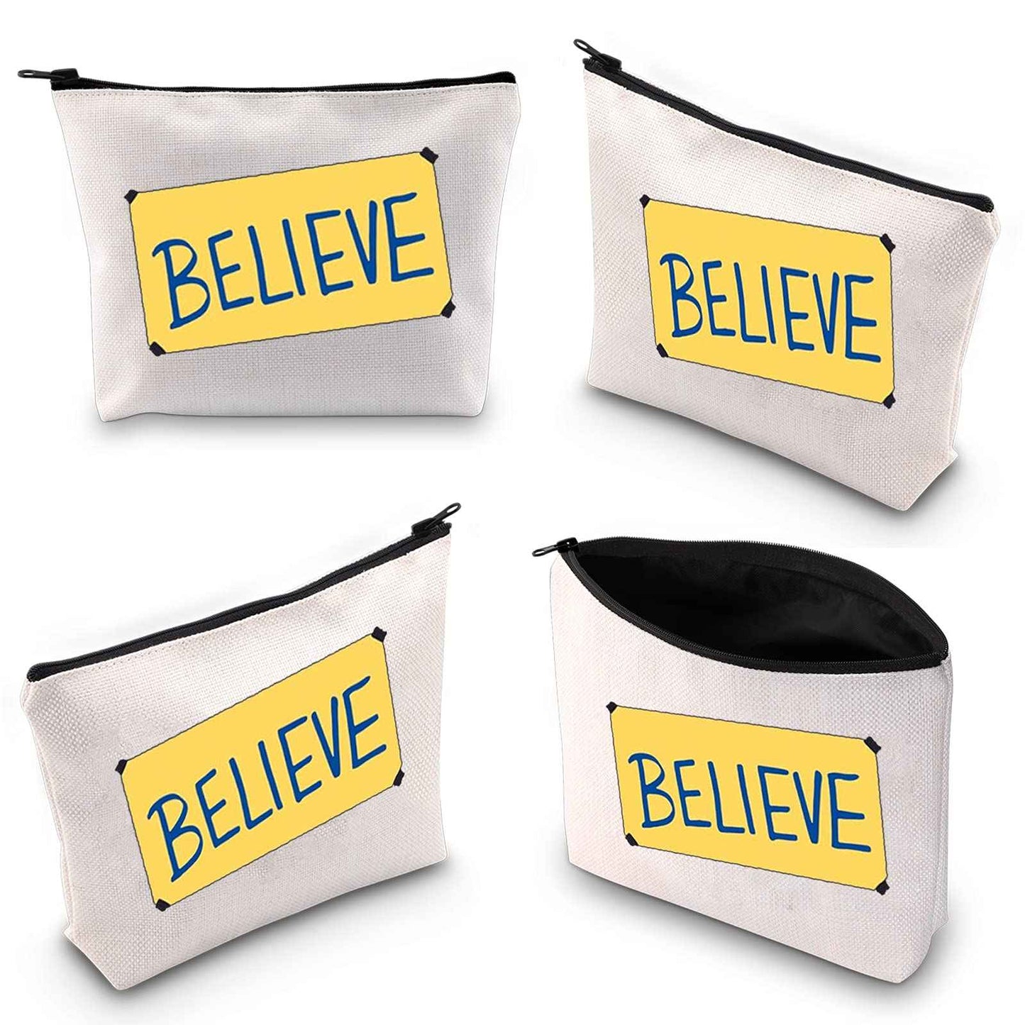 TOBGBE TV Show Gift Believe Makeup Bag Funny Believe Gift for Women TV Show Merchandise Soccer Football Lover Travel Case (Believe bag)