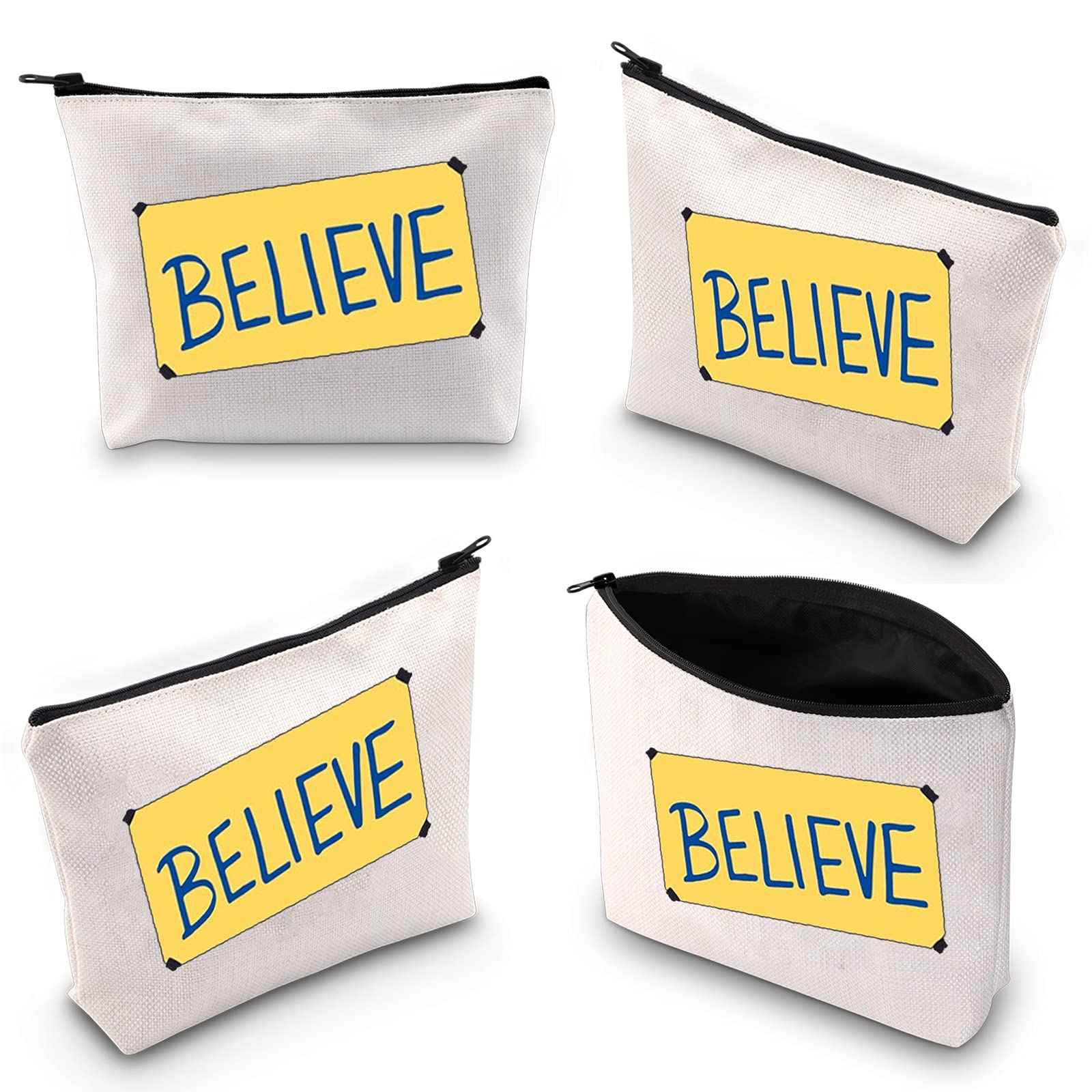 TOBGBE TV Show Gift Believe Makeup Bag Funny Believe Gift for Women TV Show Merchandise Soccer Football Lover Travel Case (Believe bag)