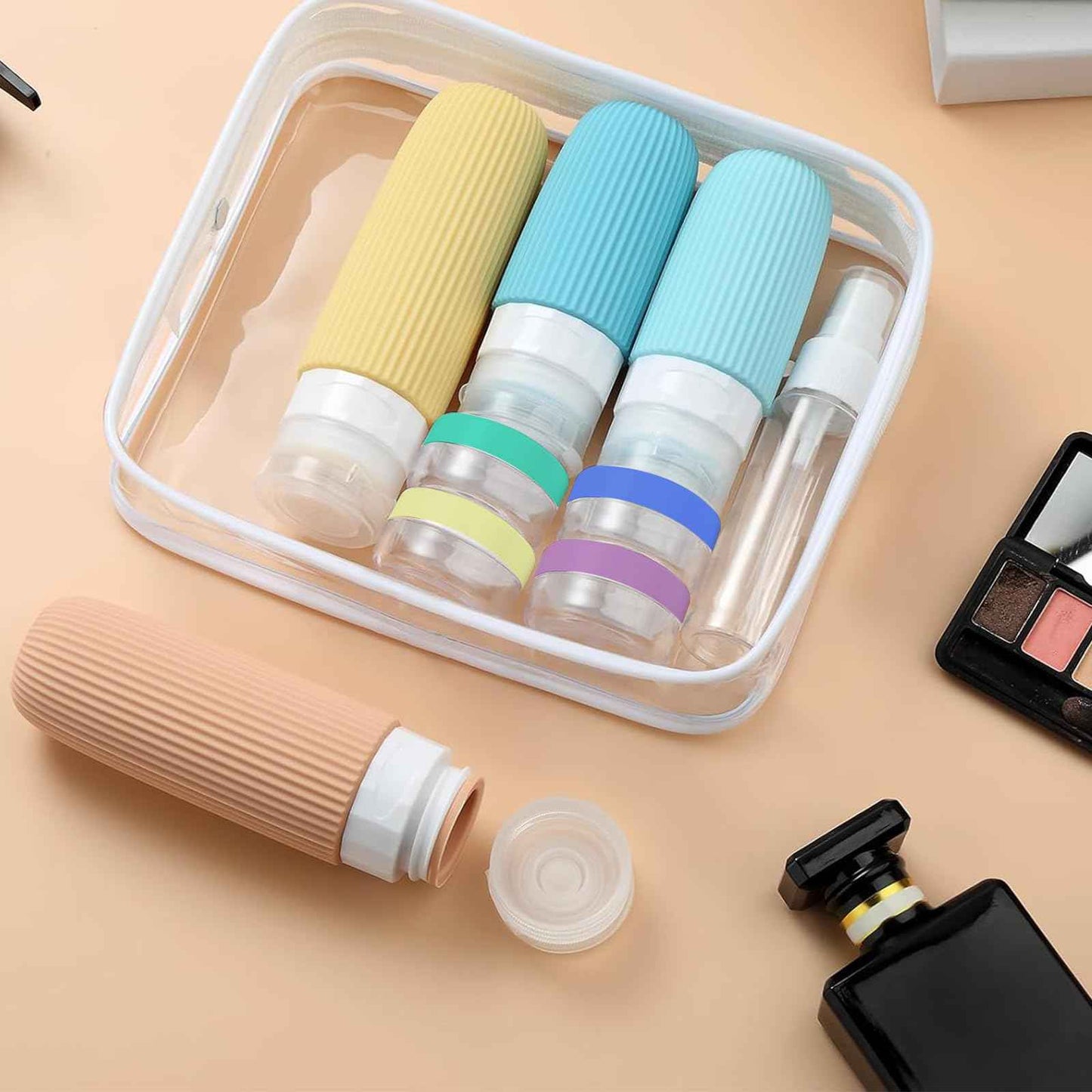 ZVAIS 16 Pack Travel Bottles for Toiletries Set, TSA Approved Leak Proof Silicone Travel Bottles for Toiletries, Refillable Travel Bottle for Conditioner and Shampoo Lotion & Body Wash Accessories