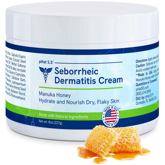 pHat 5.5 Seborrheic dermatitis Moisturizing Cream & Face Lotion for Women - Soothing Redness for Face & Body Cream - Hydrating for Dry Skin & Anti Itch Lotion (8oz)