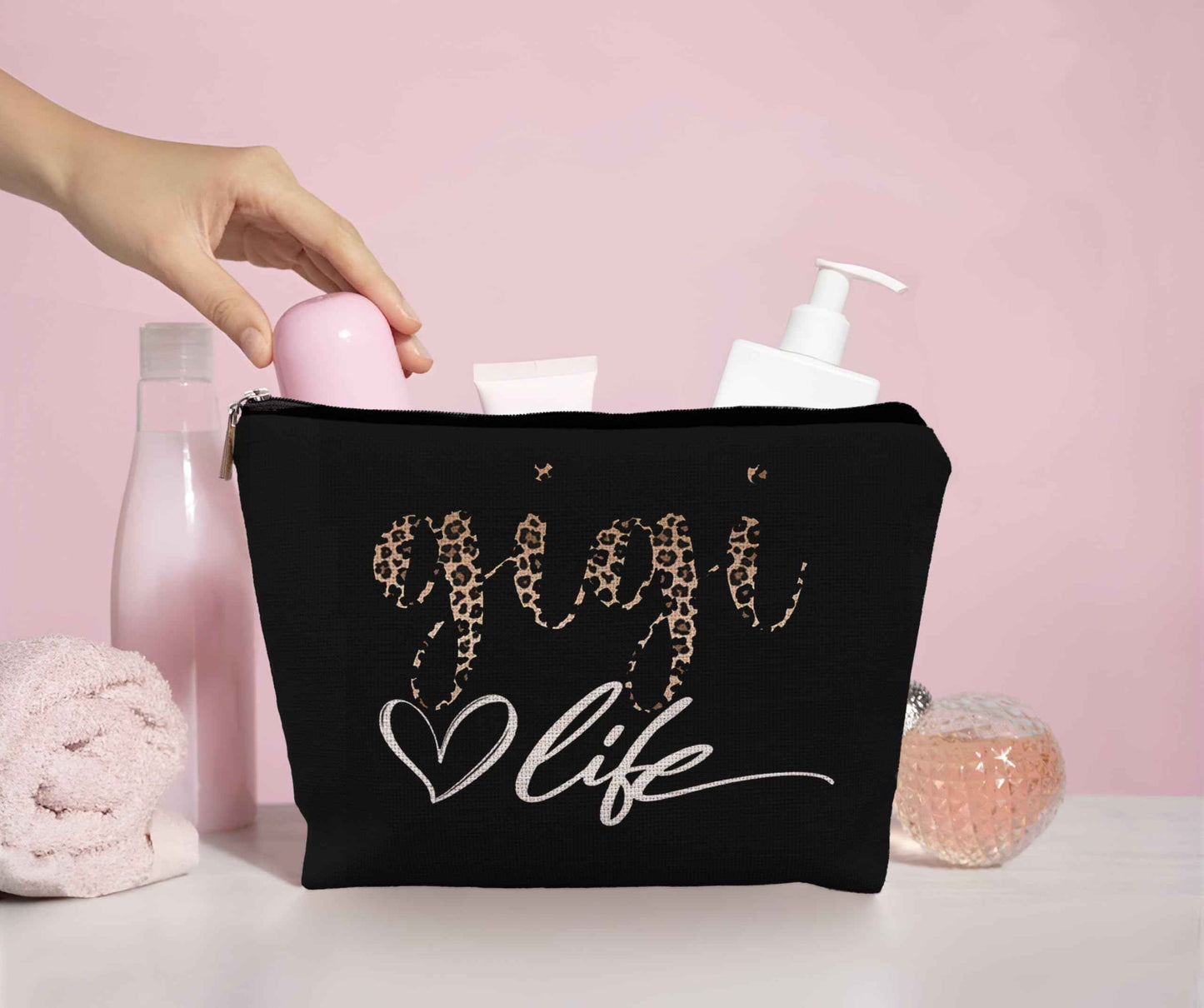 uinwk Gigi Makeup Bag,Gigi Cosmetic Bag,Gigi Gifts For Grandma Gigi,Grandma Gifts From Granddaughter,Grandson