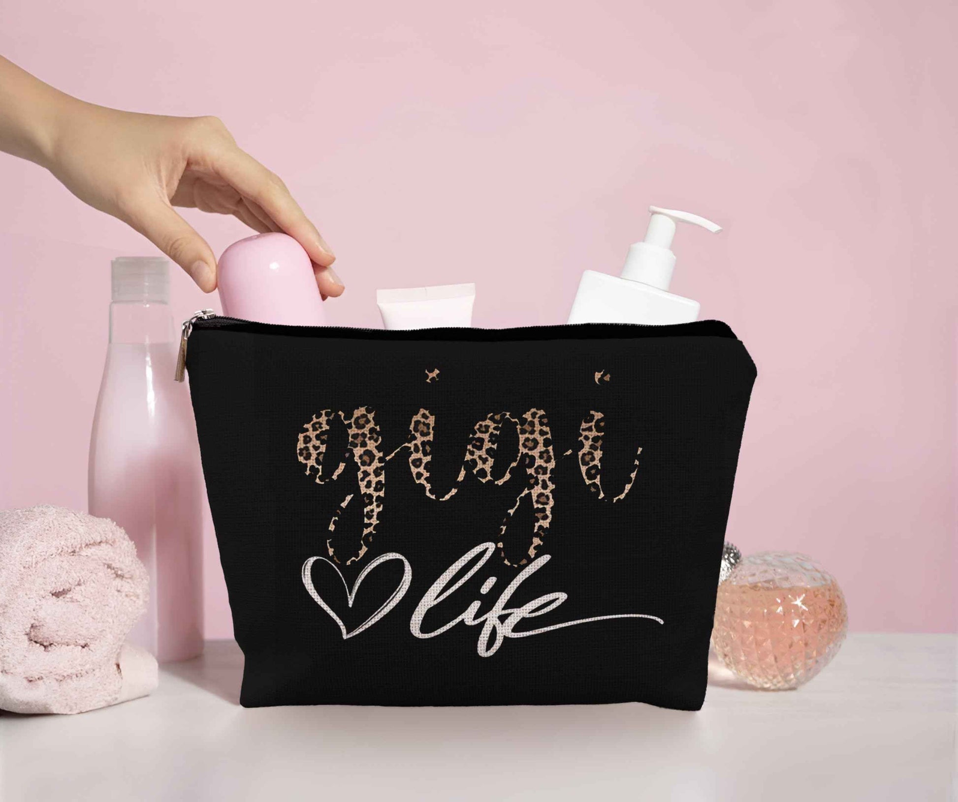 uinwk Gigi Makeup Bag,Gigi Cosmetic Bag,Gigi Gifts For Grandma Gigi,Grandma Gifts From Granddaughter,Grandson