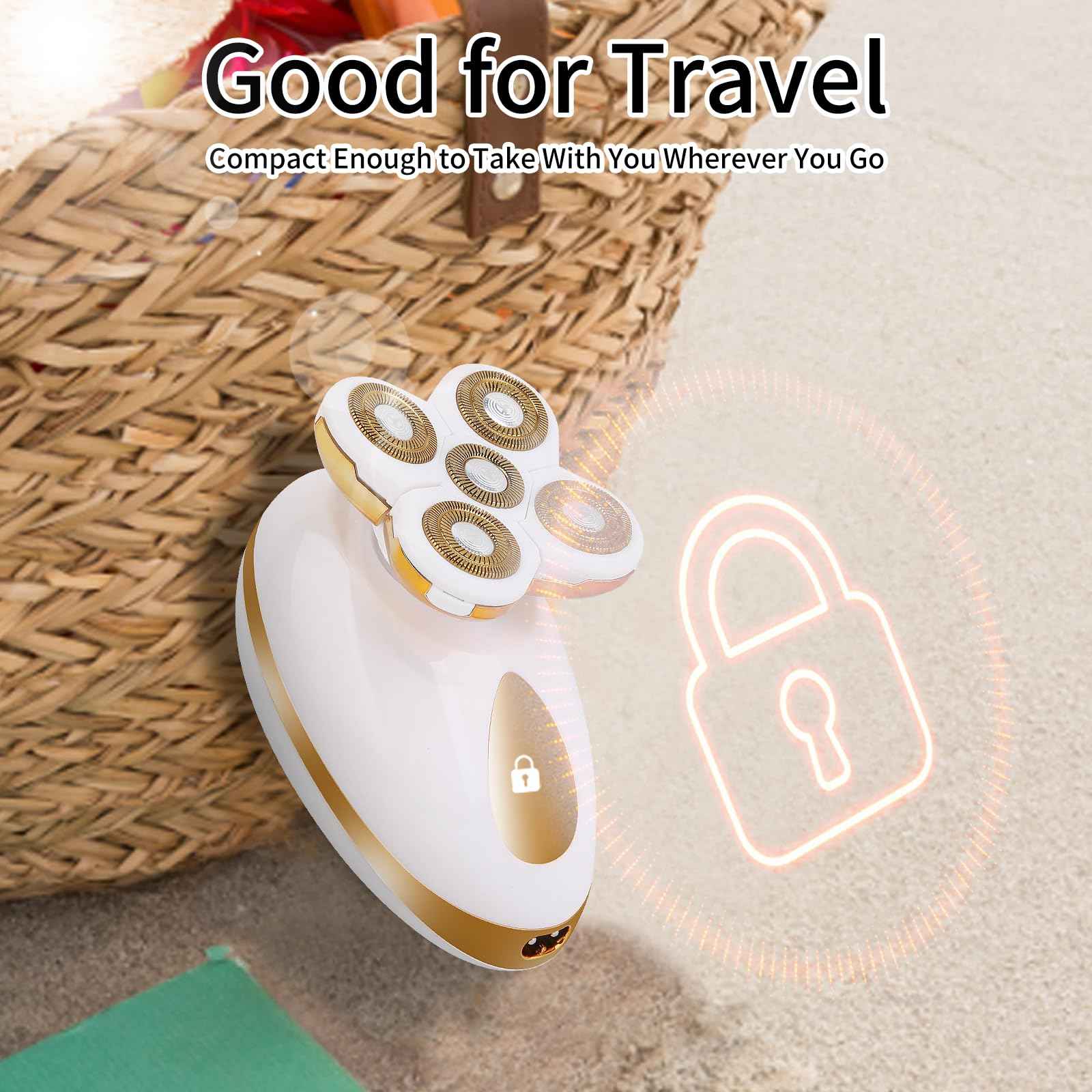 Electric Razors for Women, 5 in 1 Painless Rechargeable Dusk Shaver Womens, Women's Shavers Everything, Lady Leg/Bikini/Face Hair Removal Products, Female Wet Dry Shaving Machine