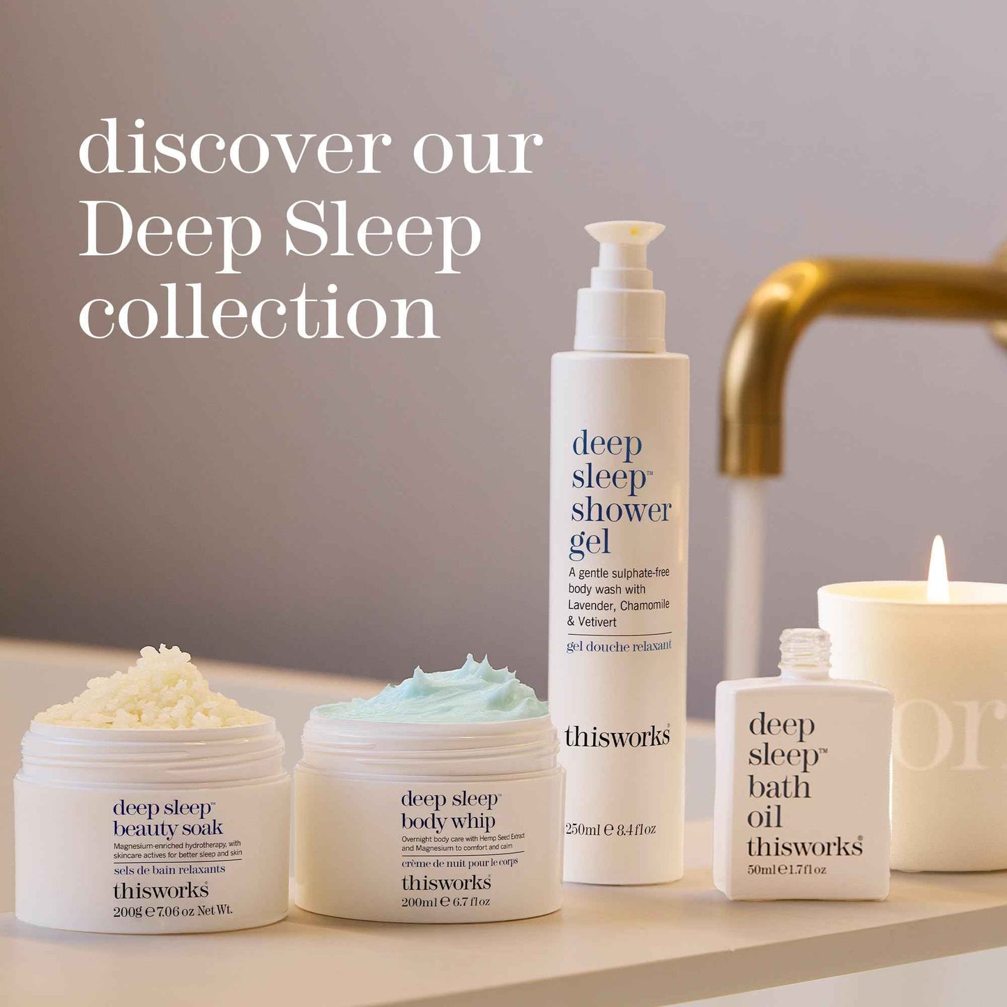THISWORKS deep sleep shower gel: Calms the Mind and Protects the Skin, 8.4 fl oz (250ml)