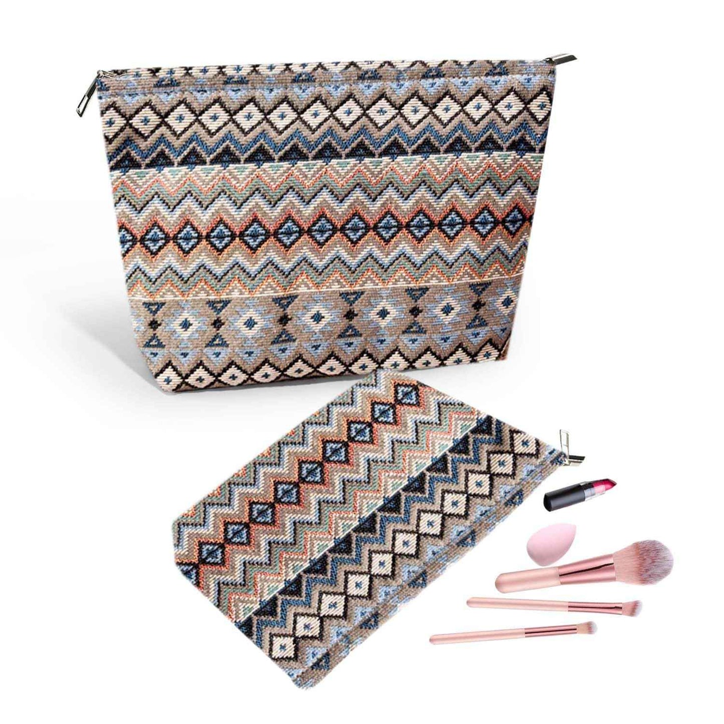 LPMEGQFU 2Pcs Makeup Pouch Travel Makeup Bag Cosmetic Pouch Cosmetic Bags for Women Large Capacity Travel Toiletry Bag for Women Gifts for Friend Best