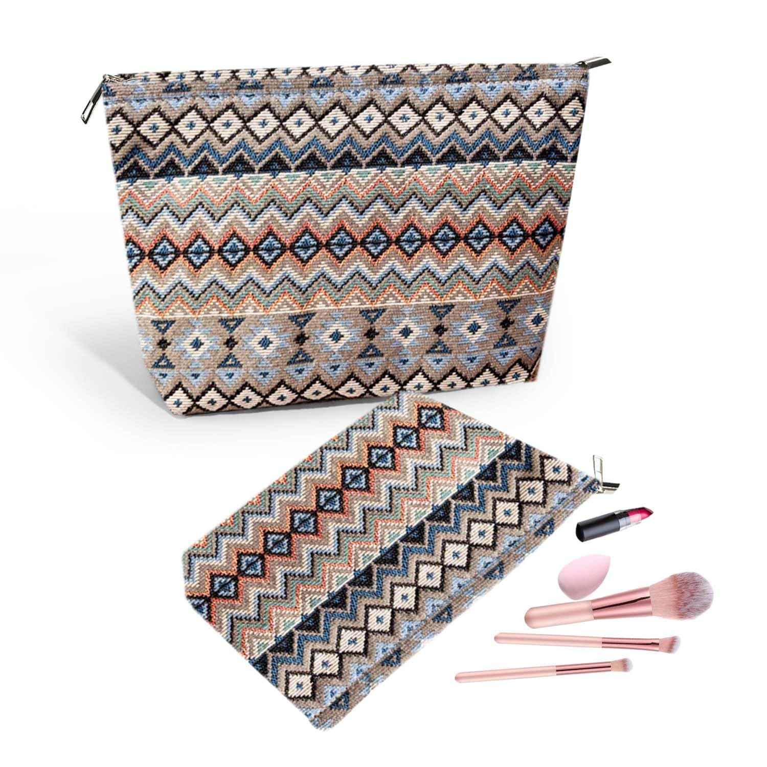 LPMEGQFU 2Pcs Makeup Pouch Travel Makeup Bag Cosmetic Pouch Cosmetic Bags for Women Large Capacity Travel Toiletry Bag for Women Gifts for Friend Best