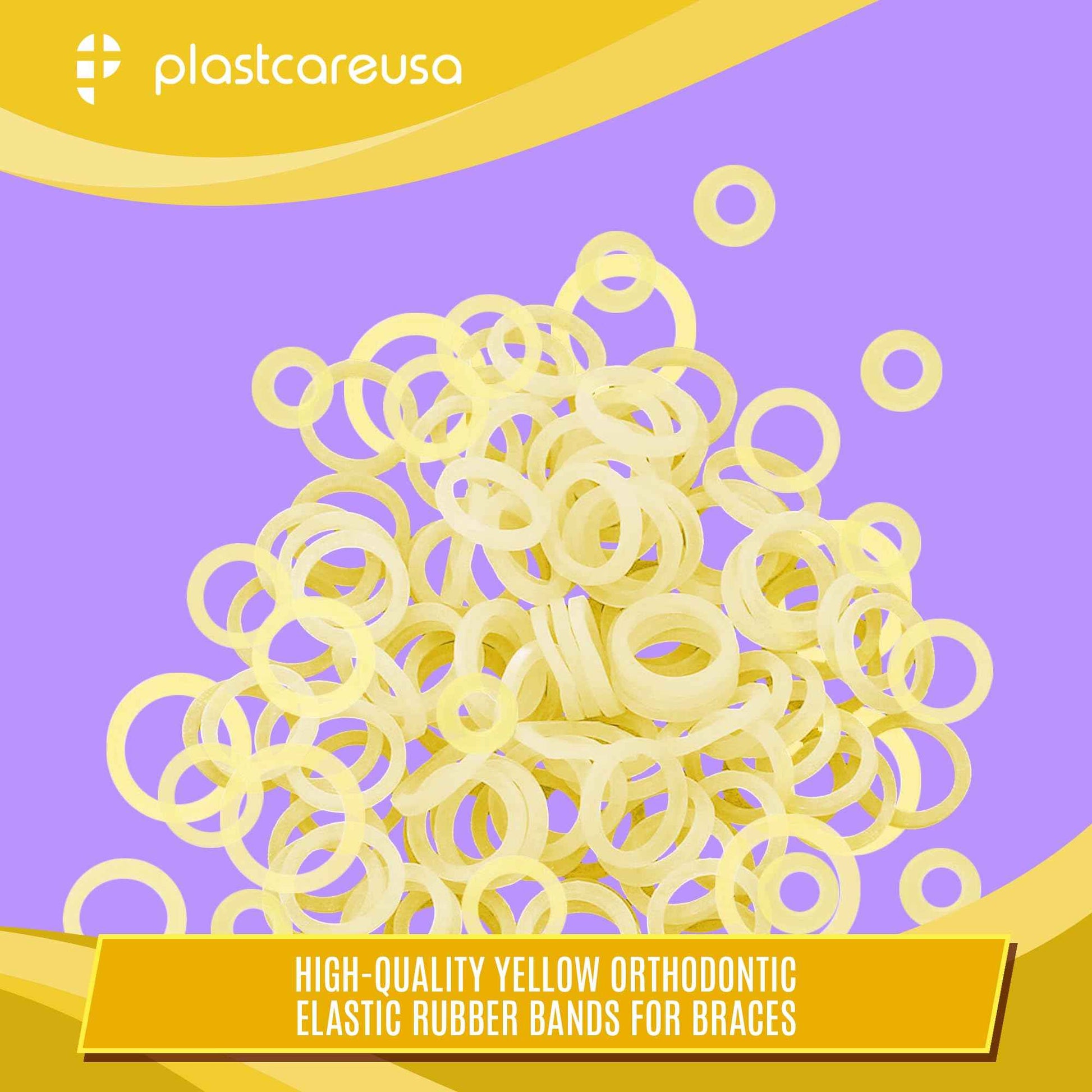 1000 (3/16" Rabbit, Heavy 6.5 Oz) Orthodontic Latex Elastic Rubber Bands for Braces - Multi-Size Dental Elastics Kit, Heavy-Duty Ortho Bands for Gap Closure & Teeth Alignment (10 Bags of 100)