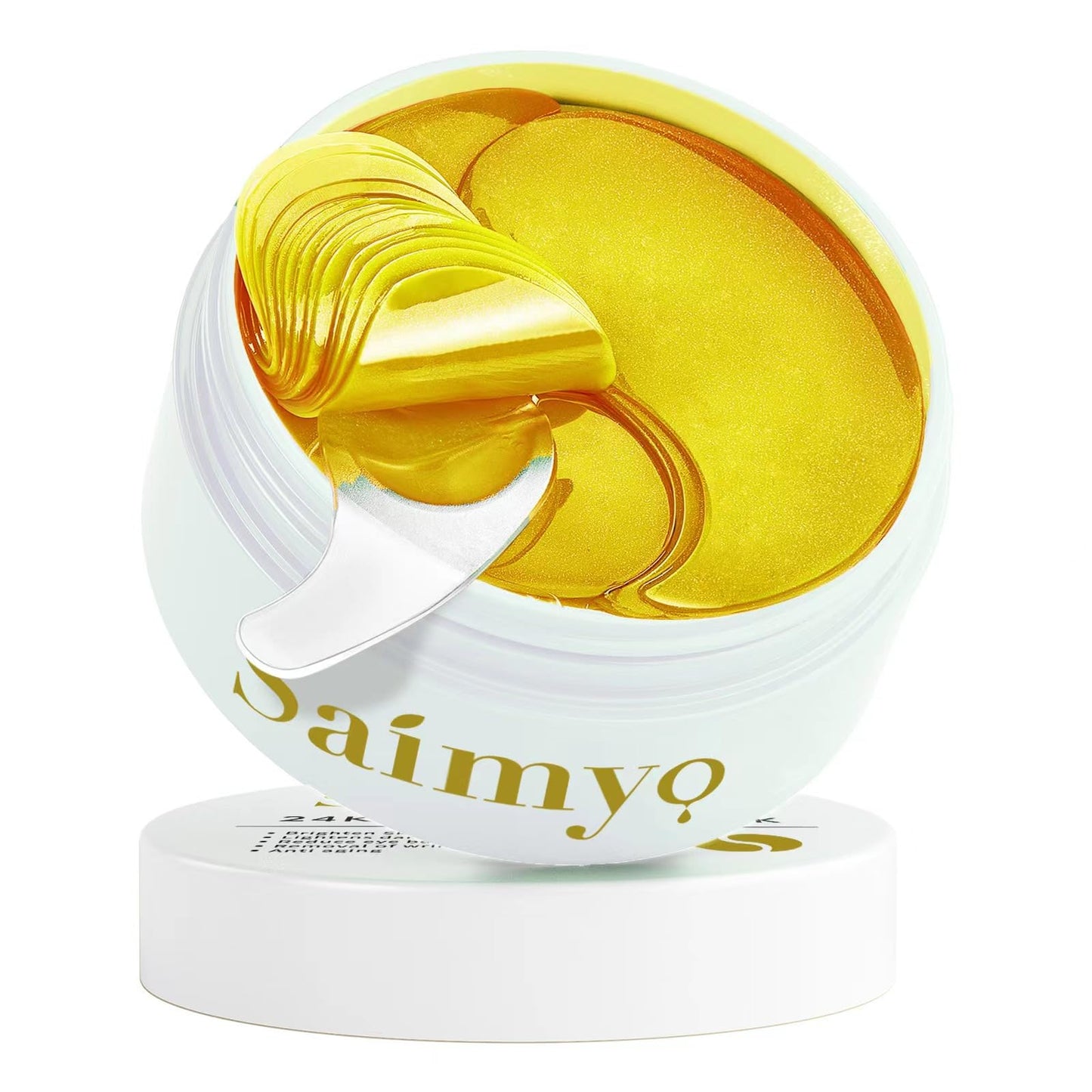 Saimyo 24K GOLD Eye Mask– 60 Pcs - Gold Under Eye Mask Retinol & Collagen - Puffy Eyes and Dark Circles Treatments – Look Younger and Reduce Wrinkles and Fine Lines Undereye