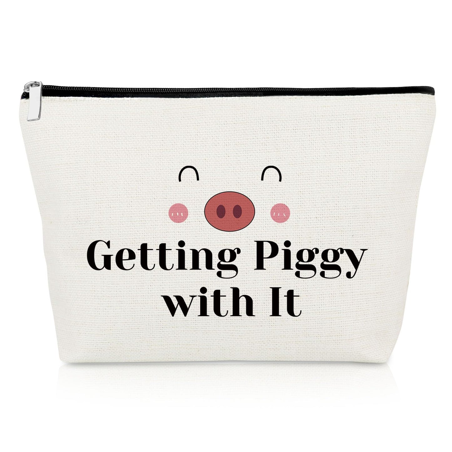 Pig Lover Gifts Pig Gifts Makeup Bag Piggy Gifts for Girls Funny Gifts for Animal Lovers Cosmetic Bag Pig Themed Gifts Christmas Birthday Gift for Daughter Pig Novelty Gifts Travel Cosmetic Pouch