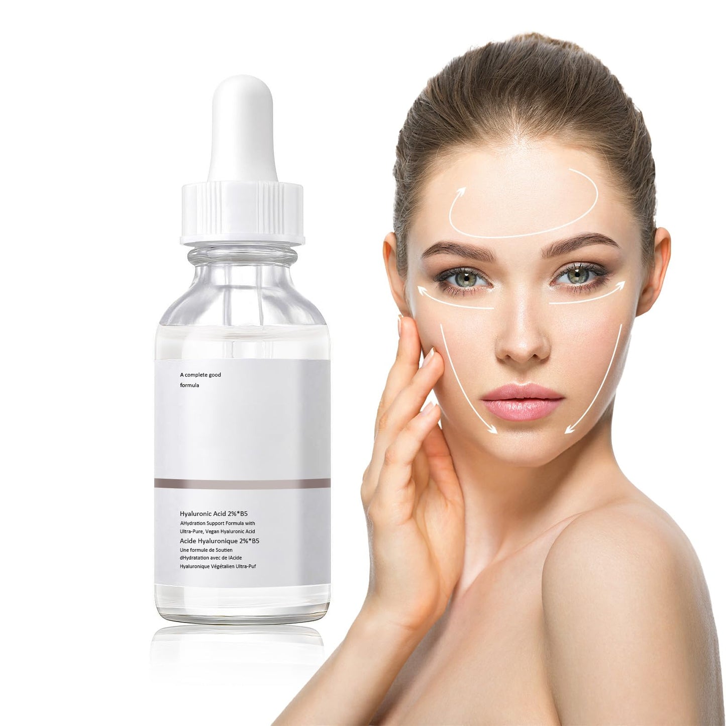 Hyaluronic Acid 2% + B5 Hydration Support Formula, Hyaluronic Acid Serum For Face - Large 30ml/1oz