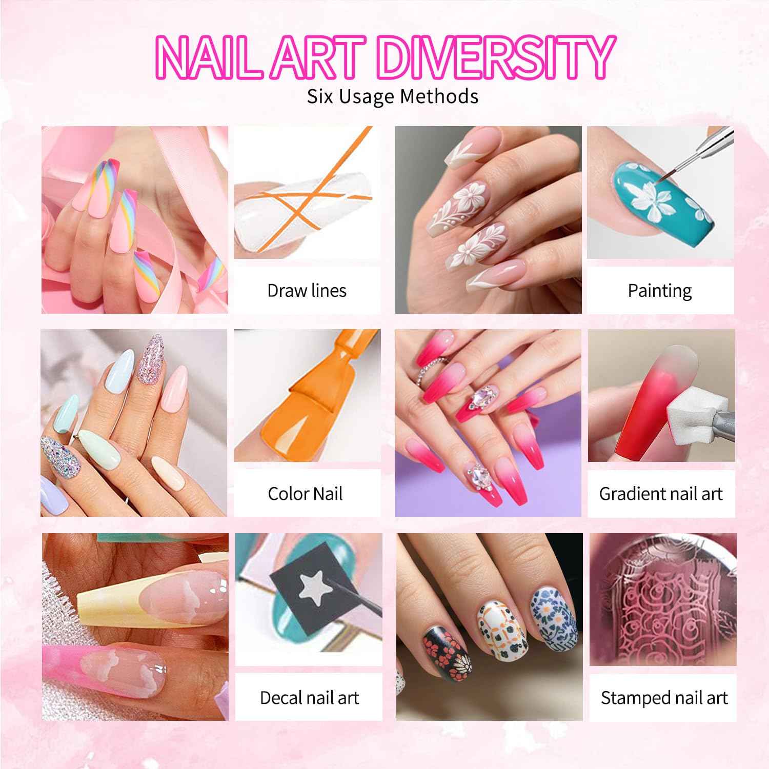 Finger Secret 16 Colors Ombre Gel Nail Polish Set,Ombre Color Palette Pat Painting Gel Polish with 100Pcs Nail Sponges for Gradient Gels Nail Art Patting in Salon or Home Use