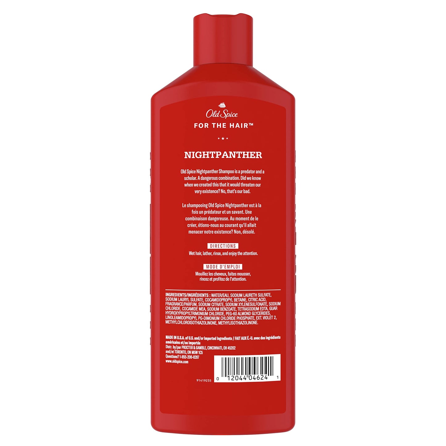 Old Spice Nightpanther Shampoo for Men, 13.5 fl oz