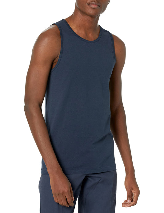 Amazon Essentials Men's Regular-Fit Tank Top, Steel Blue, X-Small