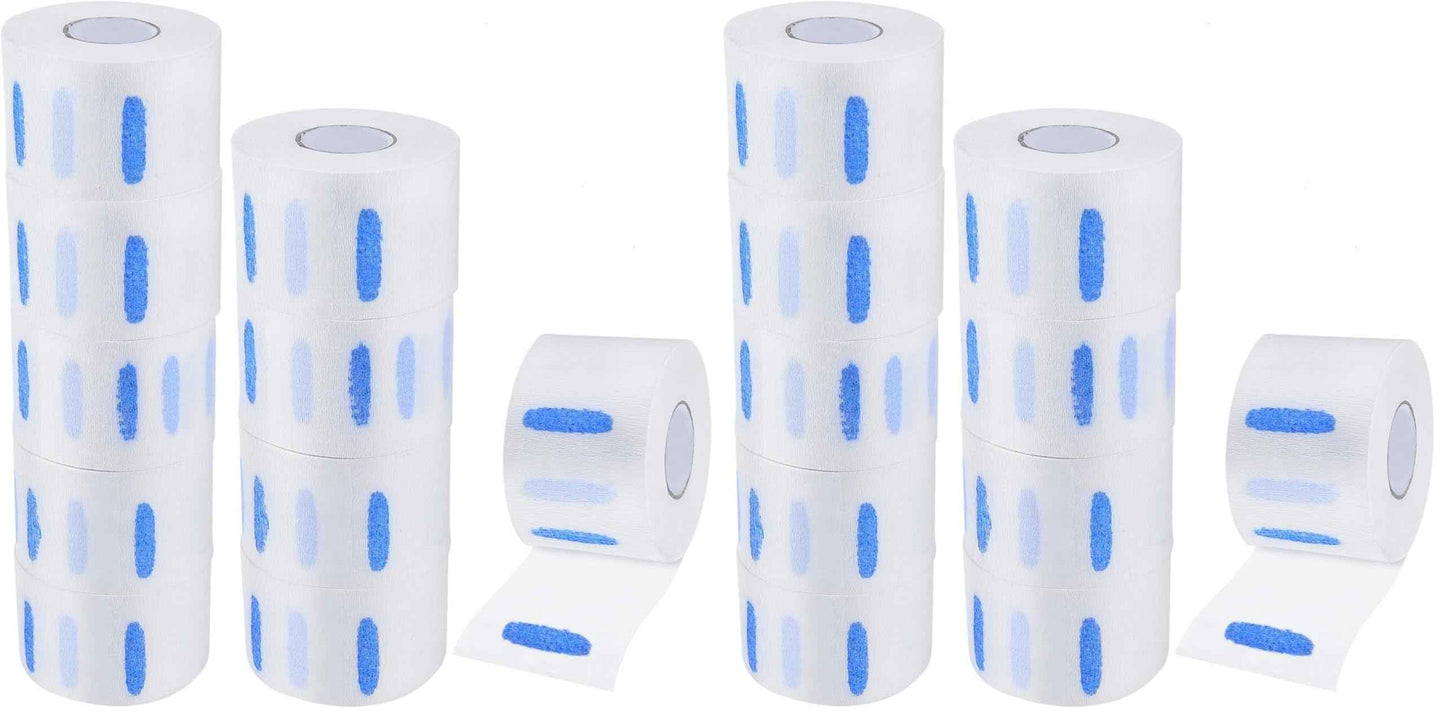 SenseYo 10 Rolls Barber Neck Paper Strips Band Disposable Haircutting Stretchy Barber Neck Tissue Wrap for Salon Haircut Spa Massage (Pack of 2)