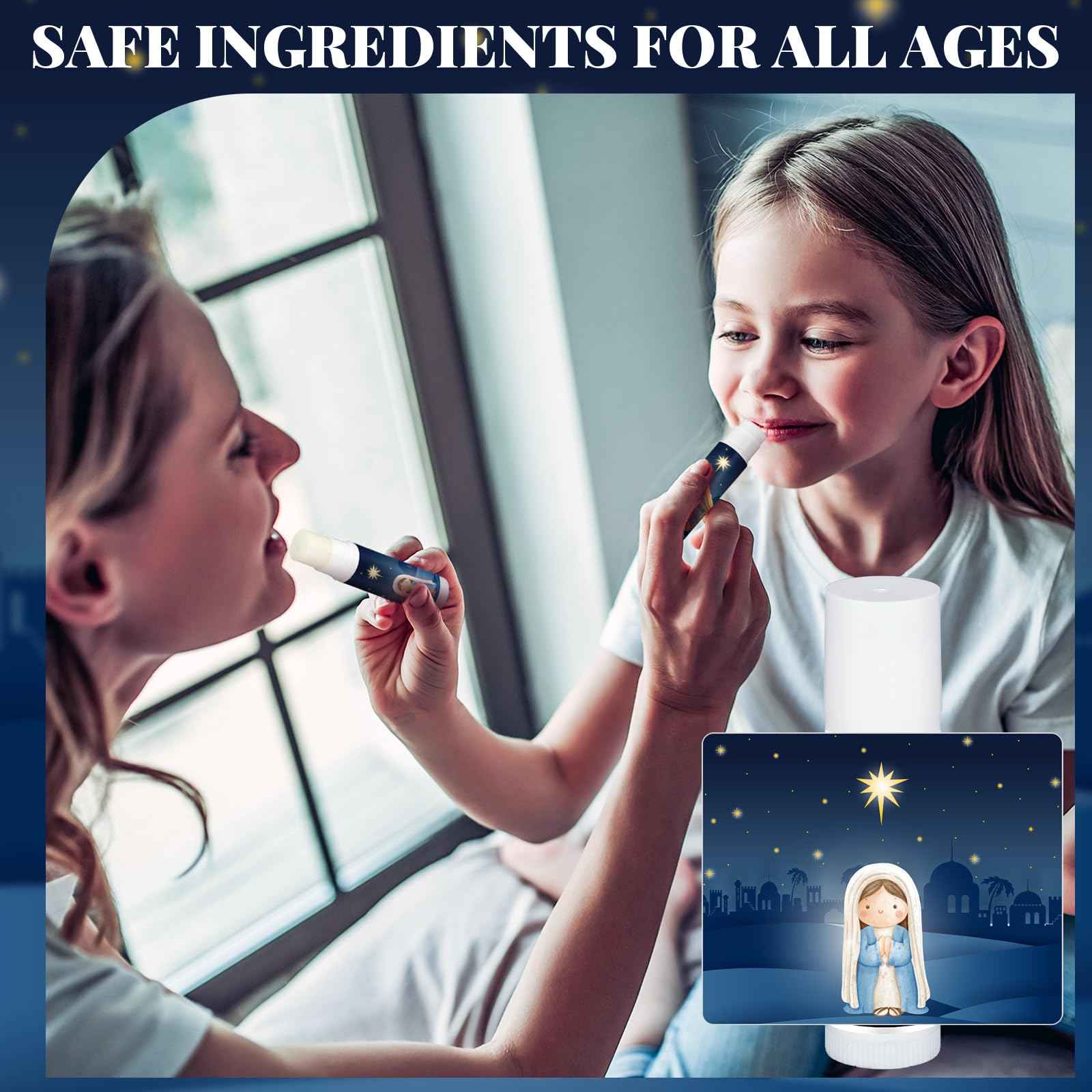 Siifert 50 Pack Christmas Lip Balms Bulk Holiday Xmas Party Gifts Christmas Stocking Stuffers Small Thank You Employee Appreciation Gifts for Women Men Coworkers Staff Homeless(Jesus)