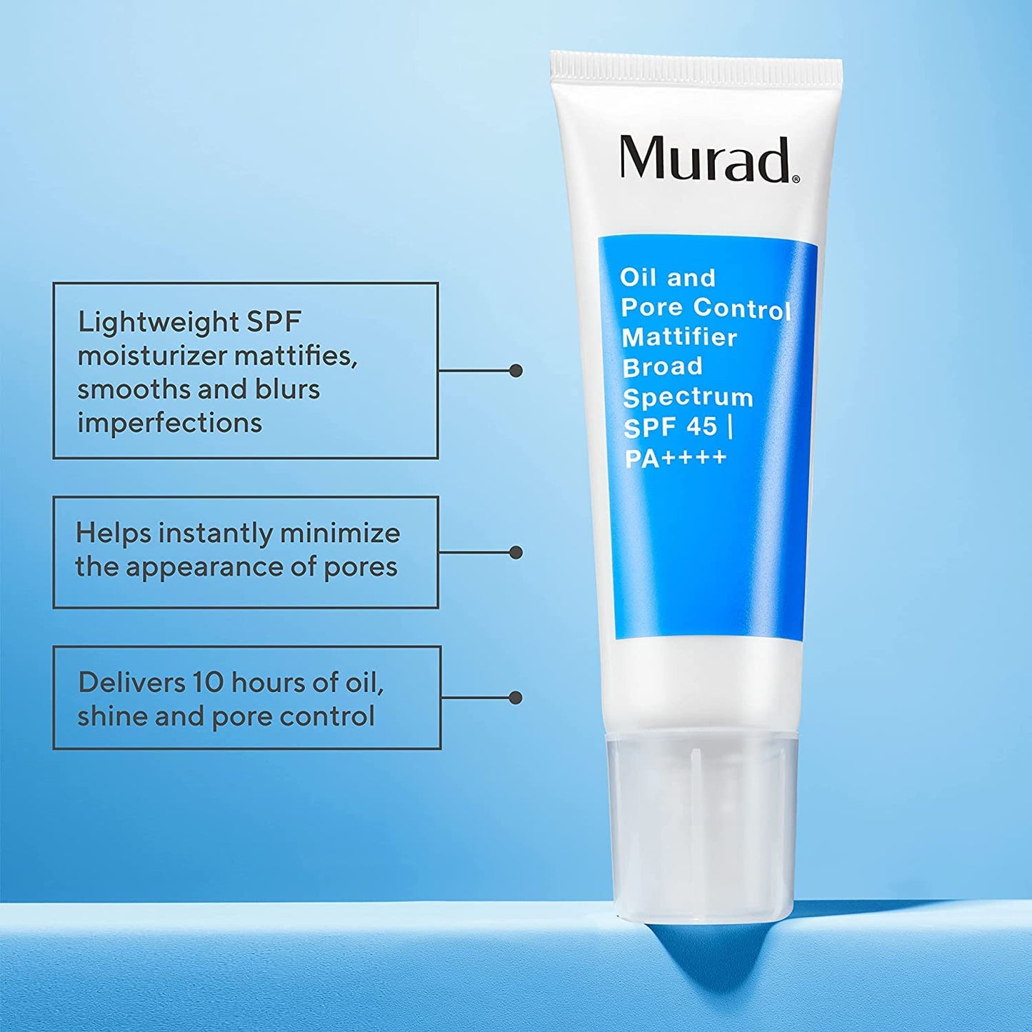 Murad Essential-C Bundle with Facial Cleanser - Vitamin & Antioxidant Rich Treatment, 2 Fl Oz and Oil & Pore Control Mattifier SPF 45 - Facial Moisturizer, 1.7 Fl Oz