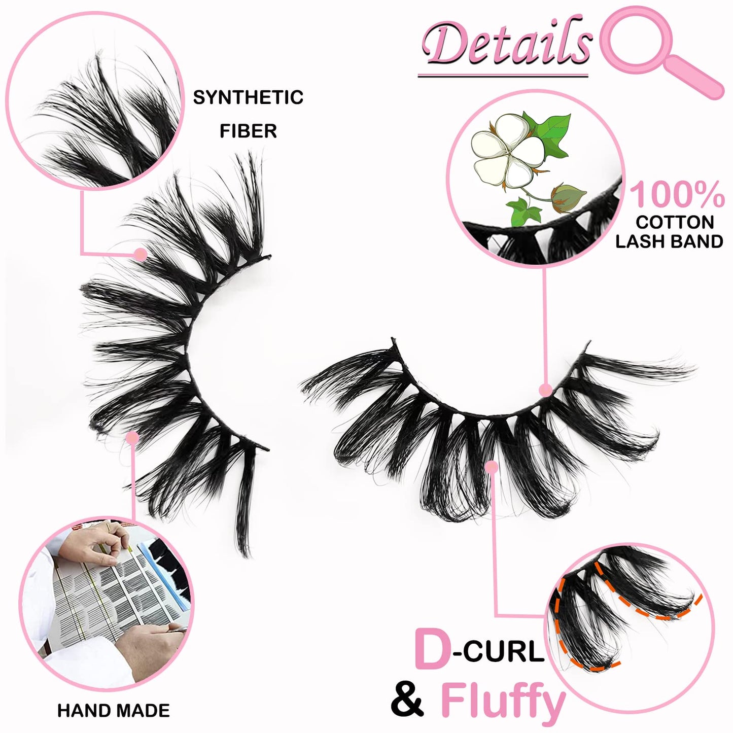 Lashes 25mm Fluffy Mink False Eyelashes Long 20 Pairs Dramatic Thick 3D 5D Faux Mink Lashes 25 mm Fake Eyelashes Pack (VG39), by Kmilro