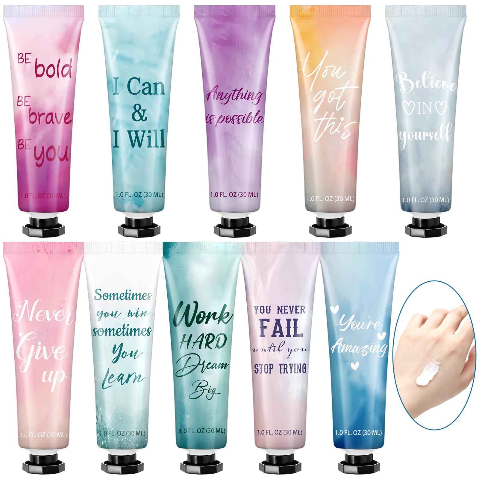 30 Pack Christmas Employee Appreciation Team Gift Bulk Travel Size Hand Cream Inspirational Natural Fragrance Hand Lotion Xmas Winter Thank You Gift for Women Teacher Nurse Coworker Staff Baby Shower