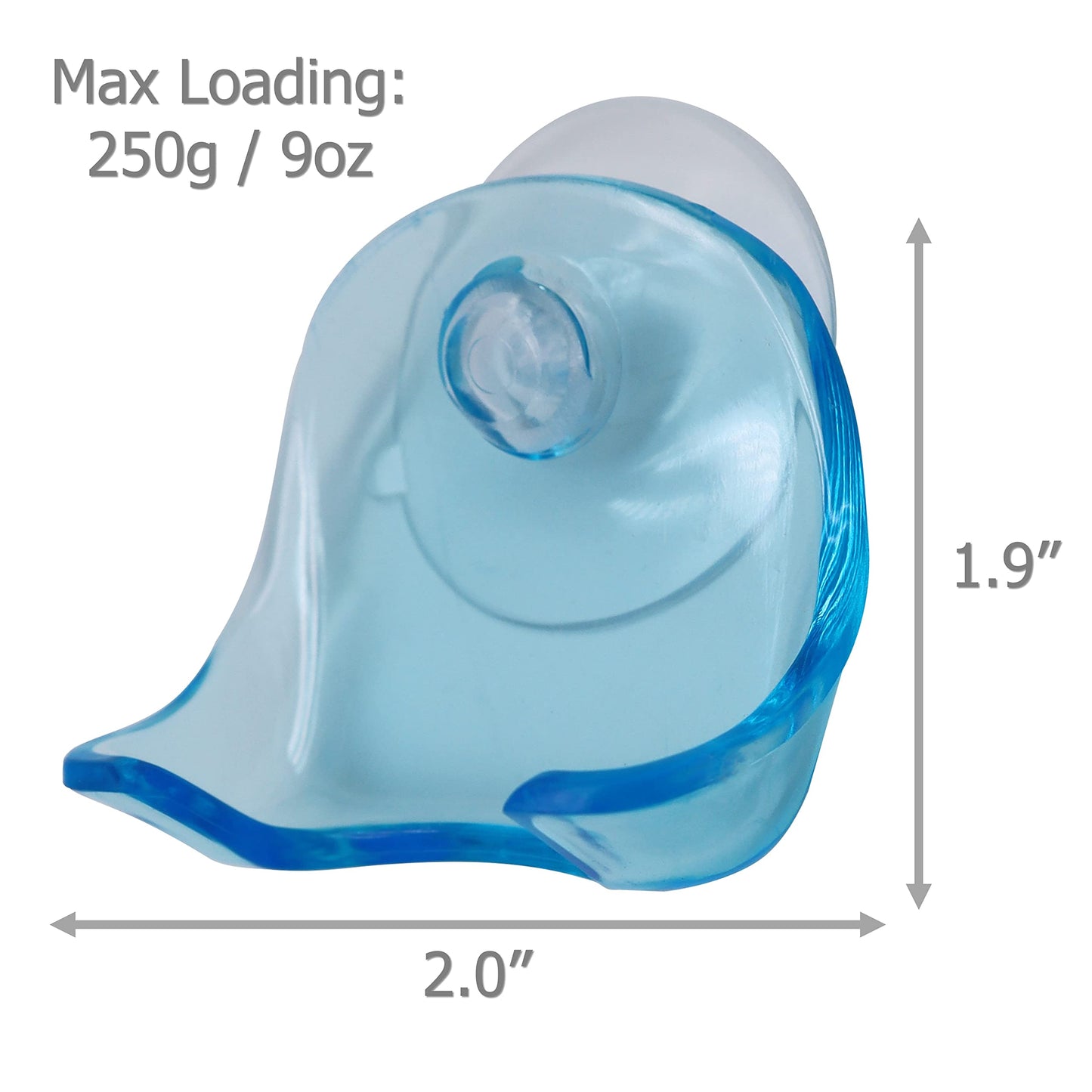 EIKS 2 Pack Portable Razor Holder Rack Shelves with Suction Cup Hooks Apply for Shower Bathroom Travel Wall Mounting Reusable