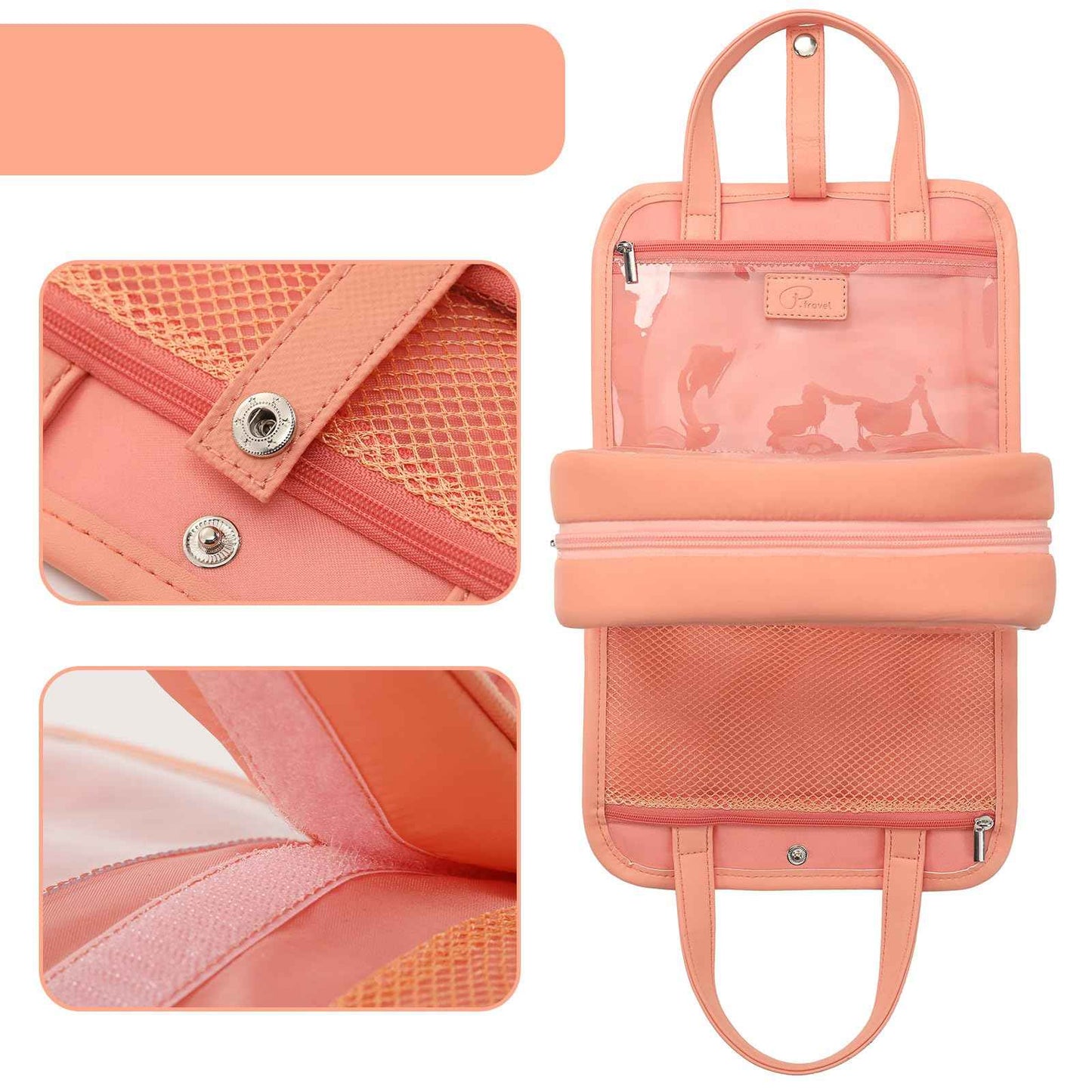 VanFn Cosmetic Bags, Travel Makeup Bag Toiletry Bag for Girls, Cosmetic Bag, Waterproof Zipper Pouches for Airline Travel, Toiletries, Bathroom & Organizing P.Travel Series