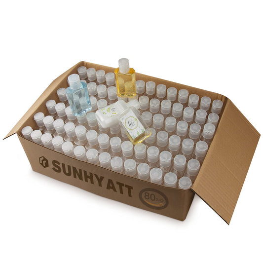 SUNHYATT 80 Pack Empty Plastic Bottles, 2oz, BPA Free, Recyclable, Ideal for Travel, Home Projects, and More