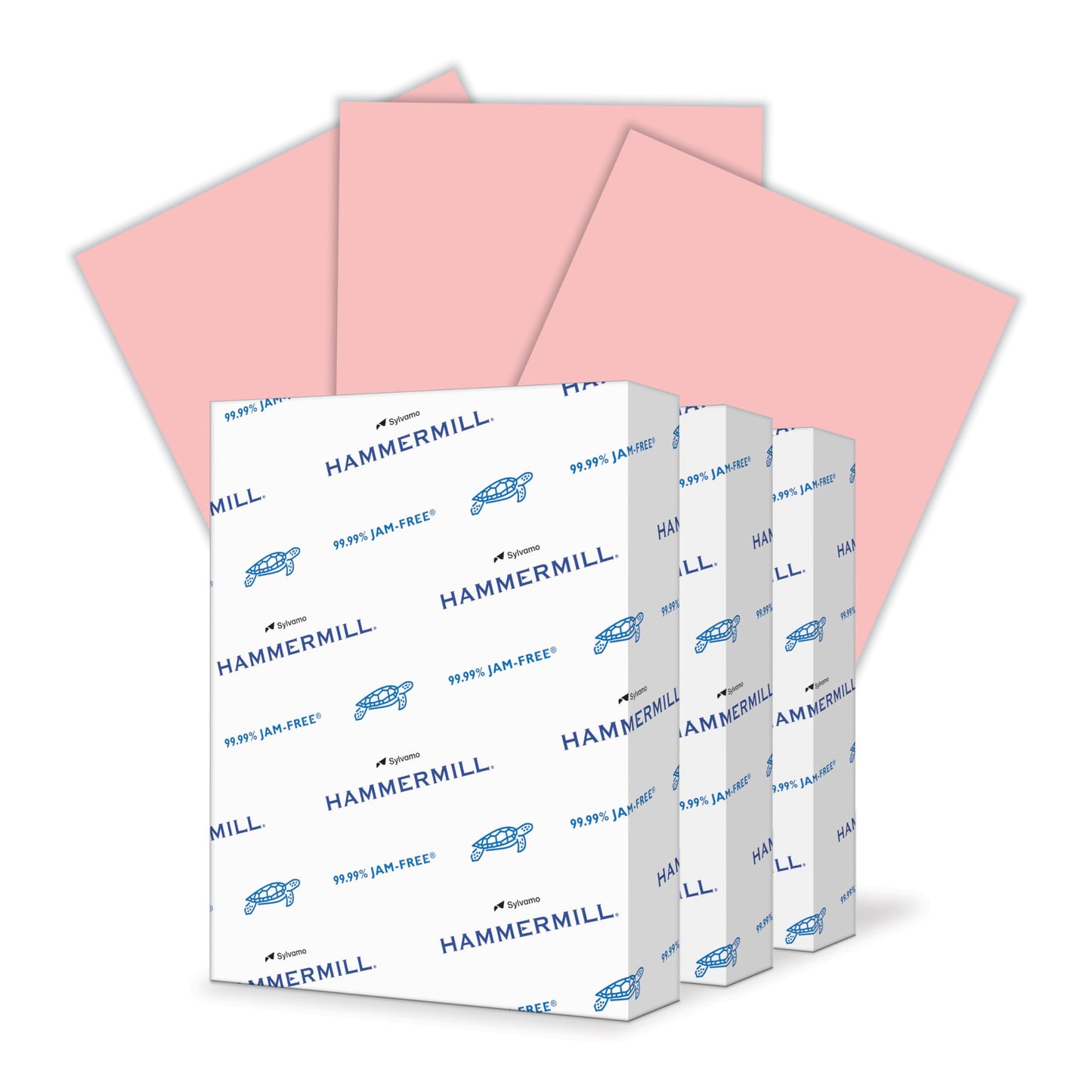 Hammermill Colored Paper, 20 lb Pink Printer Paper, 8.5 x 11-3 Ream (1,500 Sheets) - Made in the USA, Pastel Paper