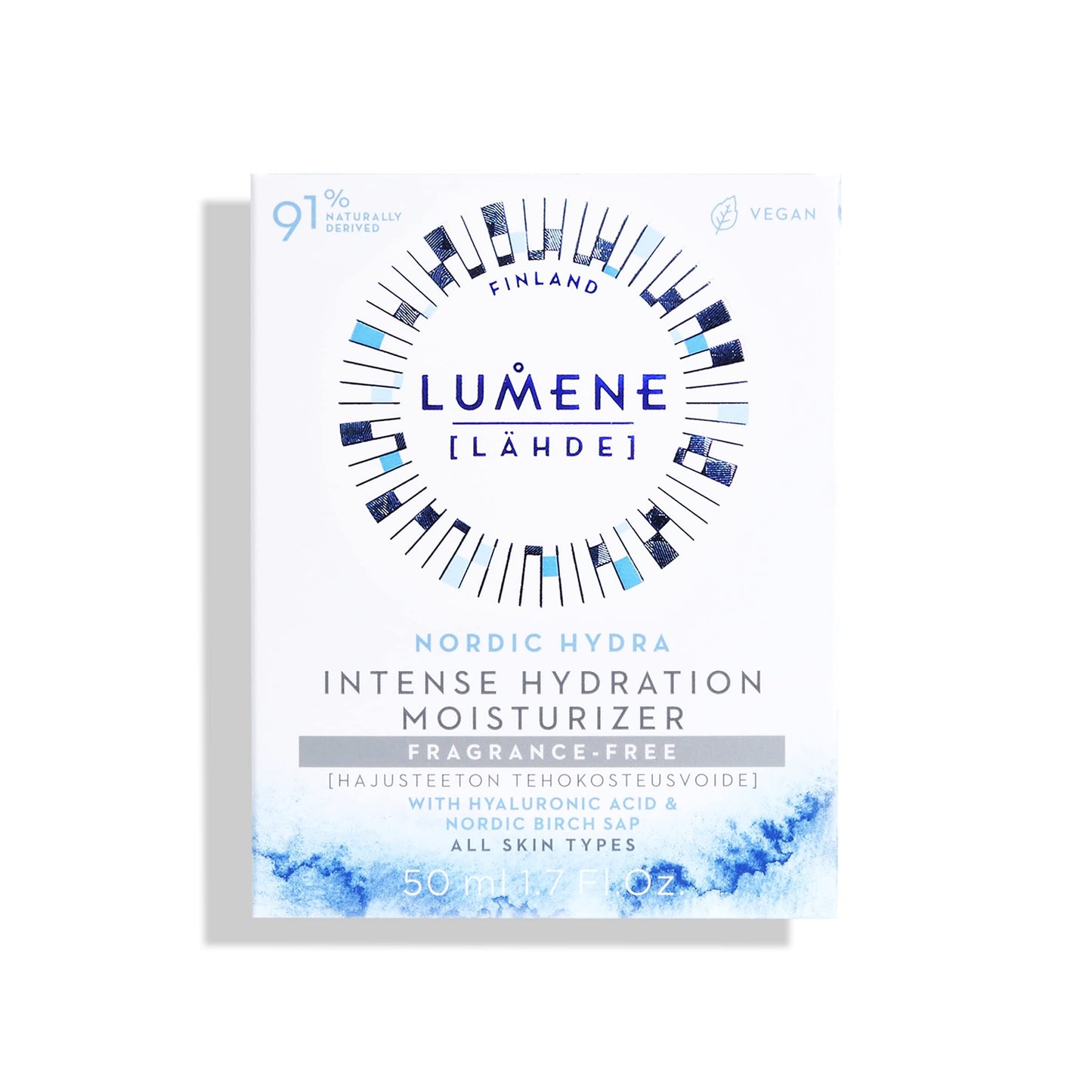 Lumene Nordic Hydra Intense Hydration 24H Face Moisturizer Fragrance-Free - Lightweight Face Cream + Dry Skin Hydrating Moisturizer - Birch Sap, Arctic Spring Water & Plumping Hyaluronic Acid (1.7oz)