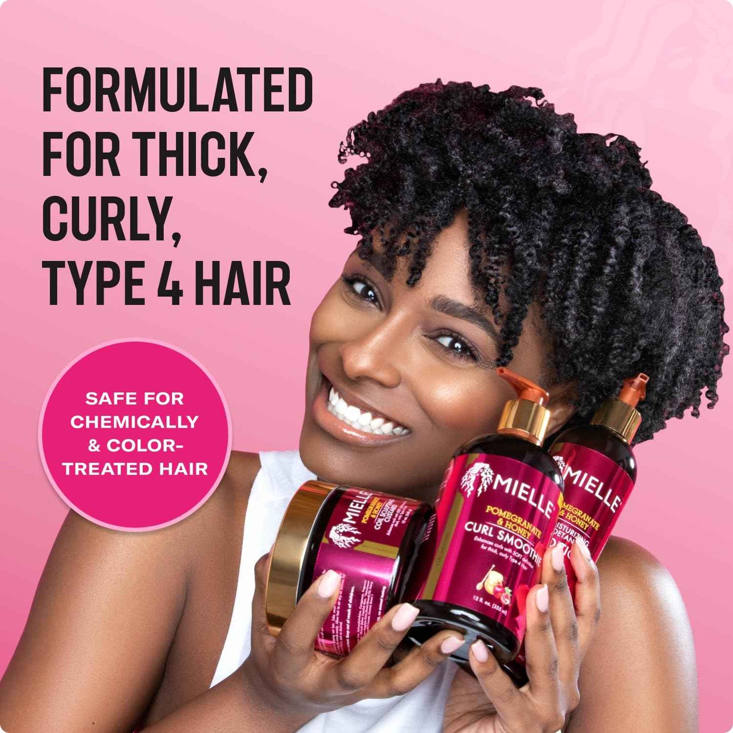 Mielle Organics Pomegranate & Honey Detangling Conditioner for Curly Hair - Deep Moisturizing Conditioner to Help Strengthen Strands, Prevents Breakage and Split Ends & Improves Hydration (32 Fl Oz)